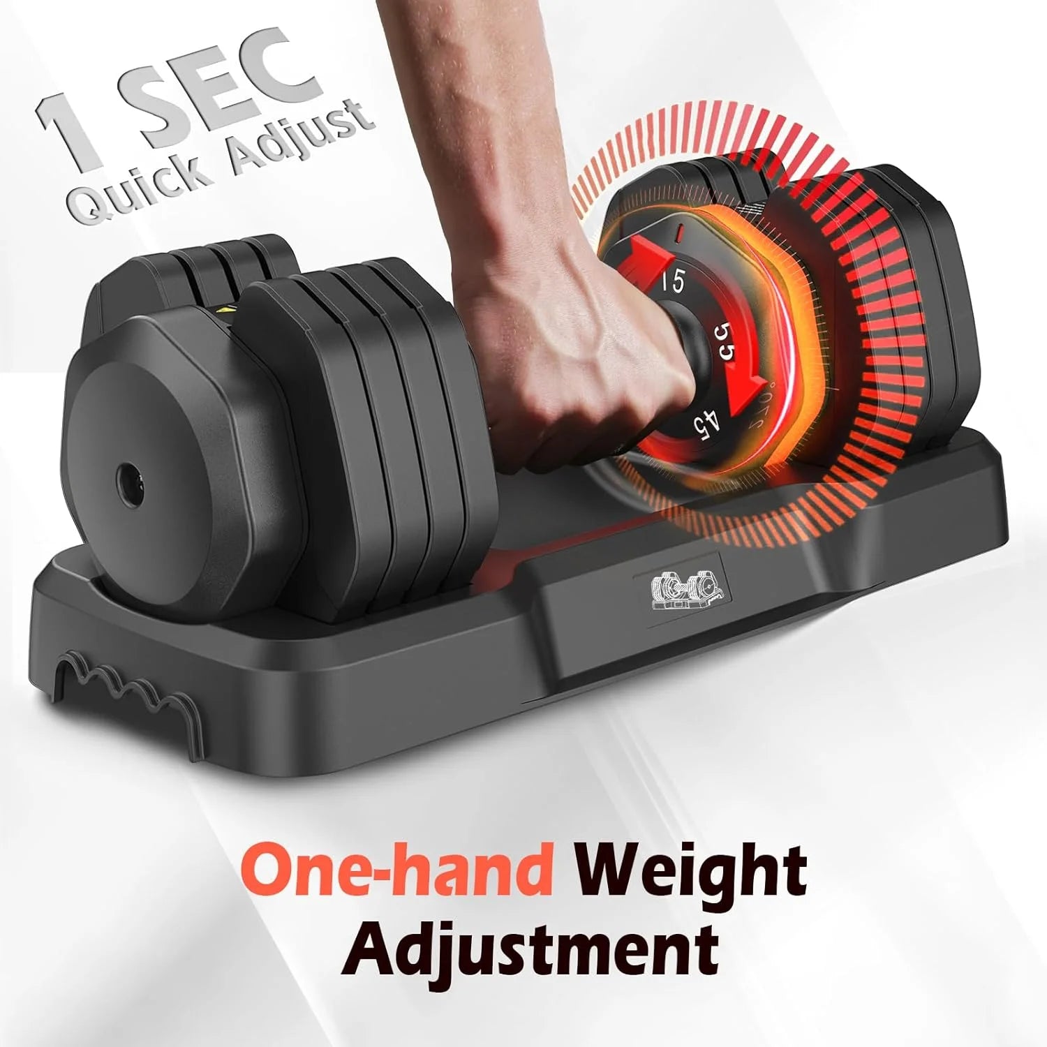 55LB Adjustable Dumbbells Single,15Lb to 55LB Hex Adjustable Dumbbells of 2 Anti-Slip Handle, Suitable for Home Gym Exercise Equipment