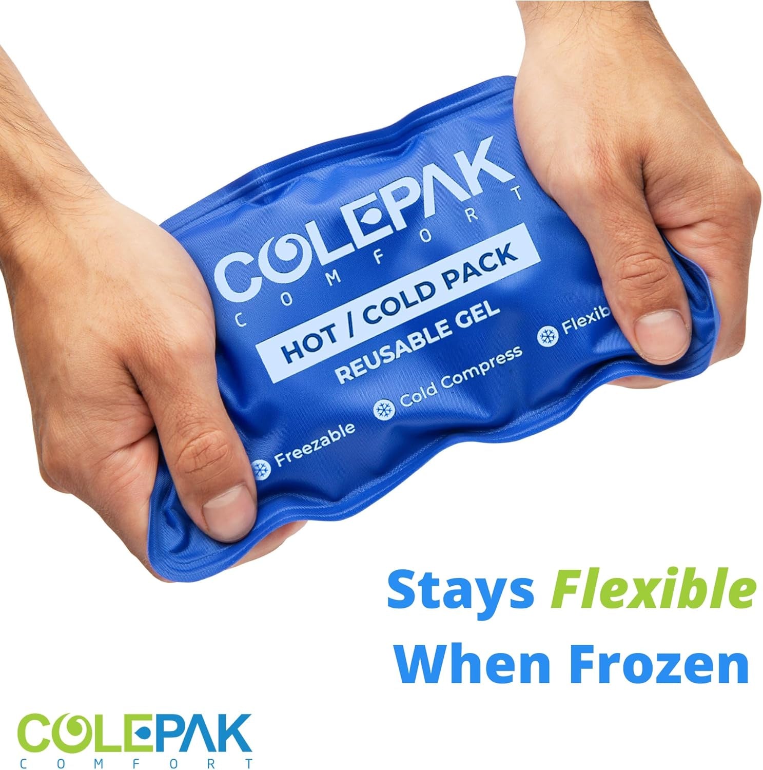 Hot & Cold Ice Packs for Injuries Reusable Gel (4 Pc Set) for Pain Relief, Joint Muscle Soreness Swelling for Knees Back Shoulder Foot