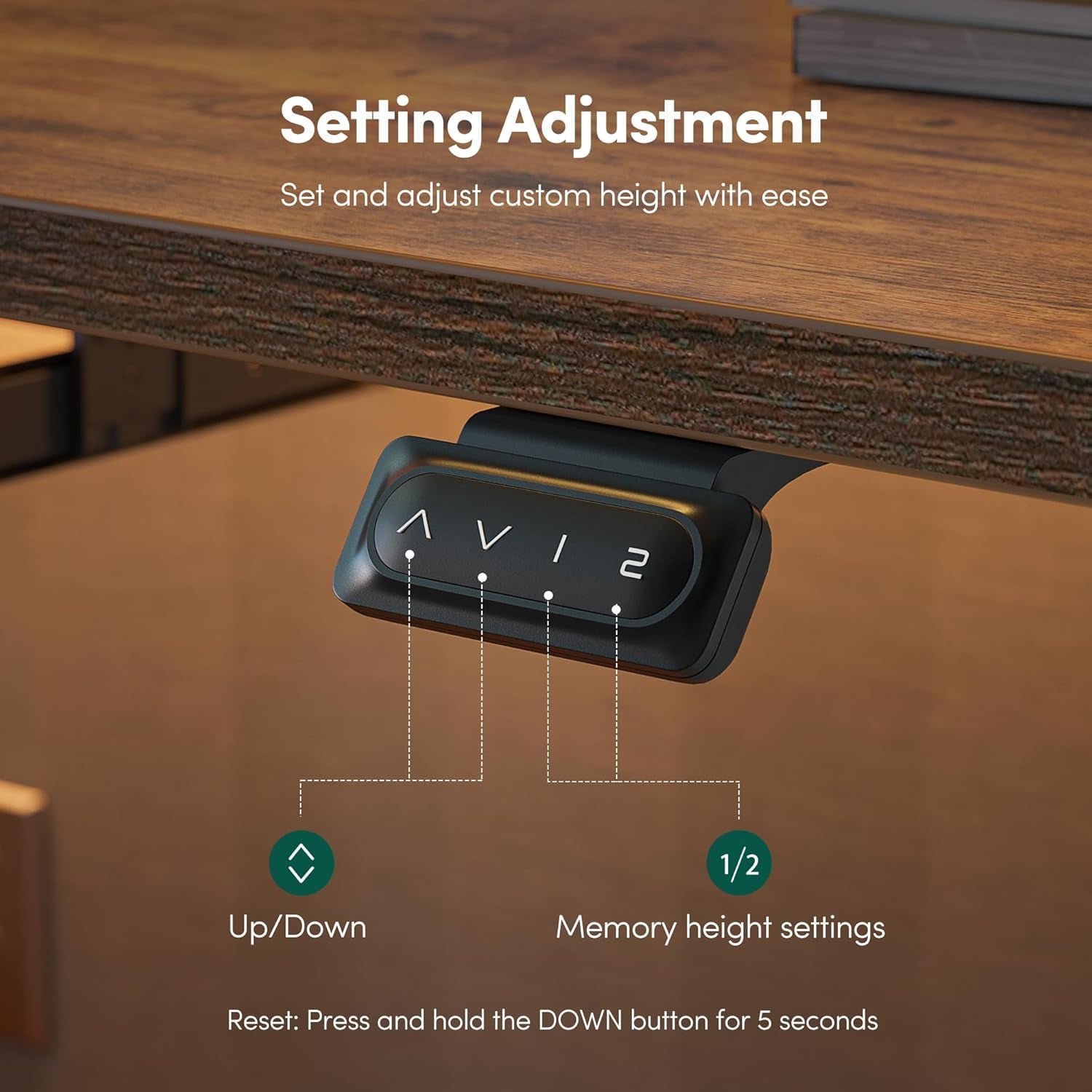 Standing Desk with Keyboard Tray, 48 × 24 Inches Electric Height Adjustable, Sit Stand up Desk, Computer Office Desk, Rustic Brown