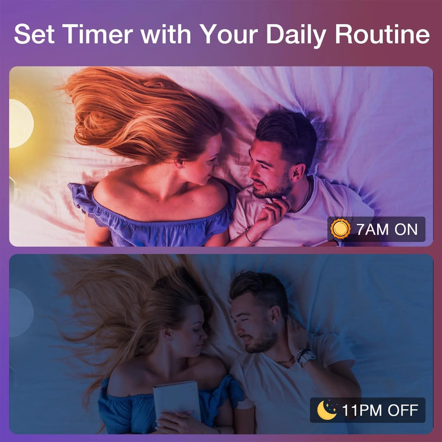 Smart Light Bulbs,  Wifi Color Changing LED Light Bulbs,9W (60Watt Eqv),A19 E26 2.4Ghz Only 6 Pack