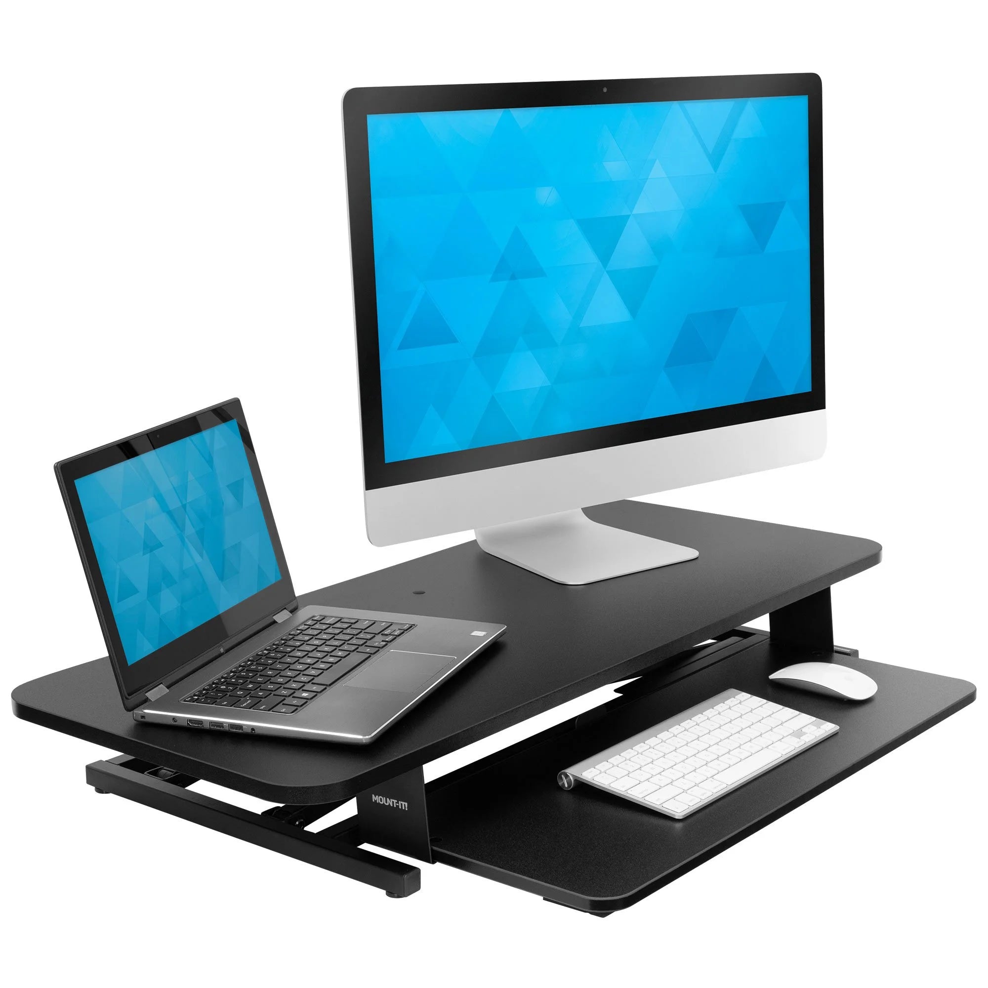 Standing Desk Converter, Sit Stand Desk Riser, 37 Inch Platform