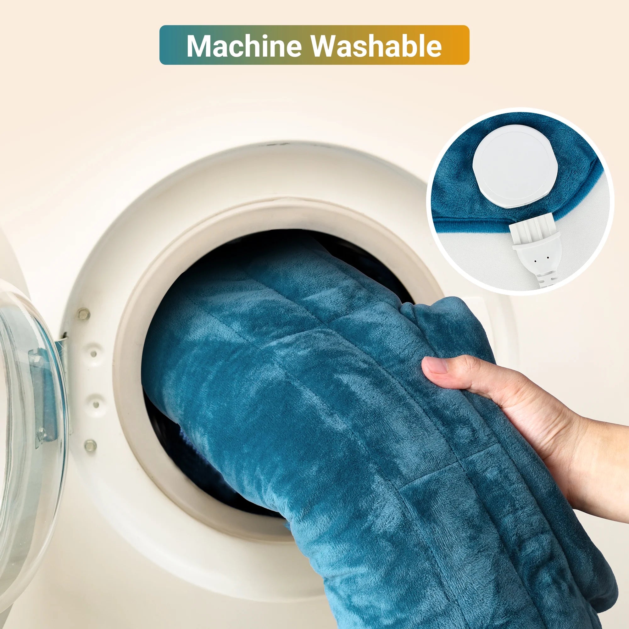 Weighted Heating Pad for Neck and Shoulders, FSA HSA Eligible, 19"X 24", Blue