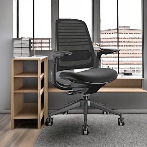 Steelcase Series 1 Office Chair - Ergonomic Work Chair with Wheels for Carpet - Helps Support Productivity - Weight-Activated Controls, Back Supports & Arm Support - Easy Assembly