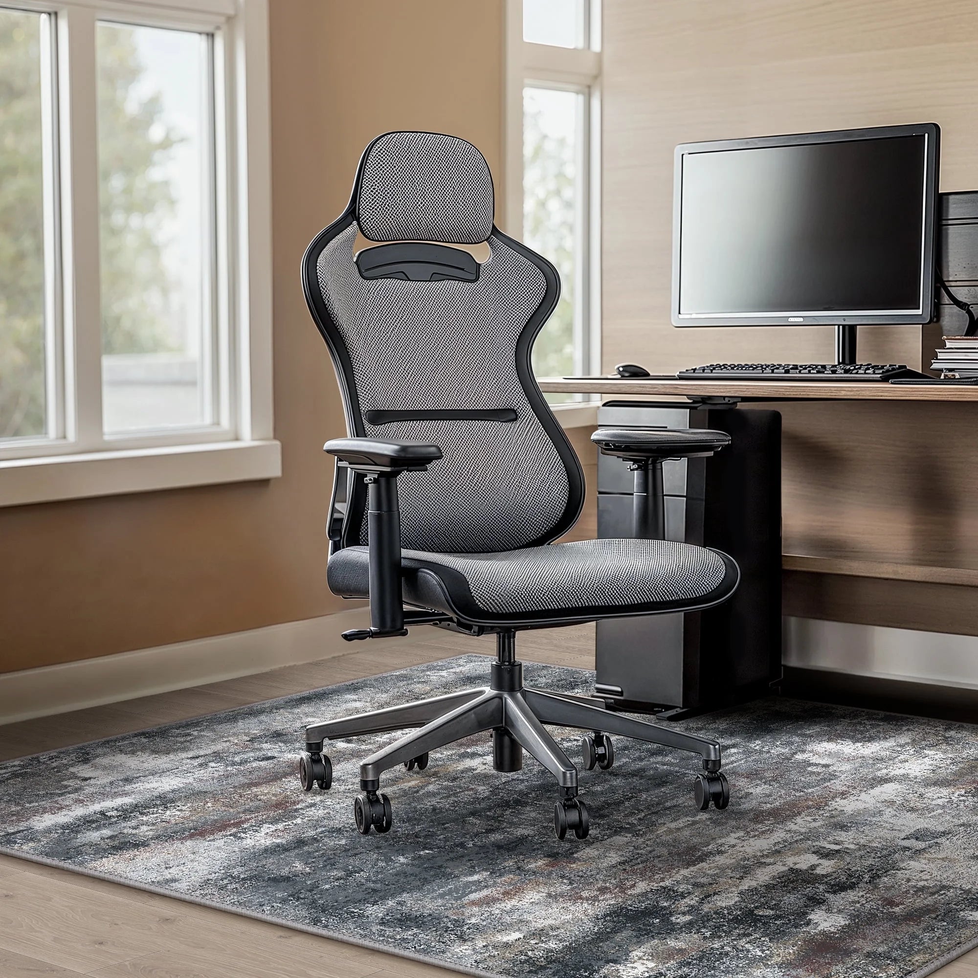 48"X 60" Protective Flooring Office Chair Mat for Hardwood Floor and Tile Floor, Heavy Duty Desk Chair Mat for Carpets, anti Slip Office Floor Mats for Rolling Chairs, Low Pile under Desk Rug