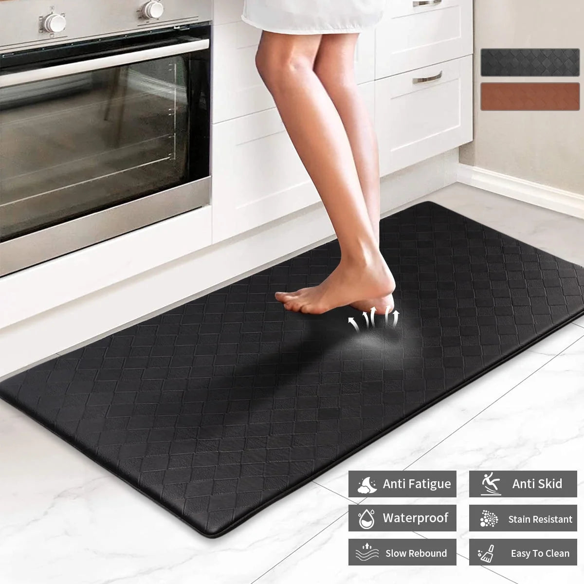 18X30'' Kitchen Mats Kitchen Rugs Anti-Fatigue Floor Mat Waterproof Non-Slip Ergonomic Comfort Mat for Kitchen,Floor,Office,Sink,Laundry