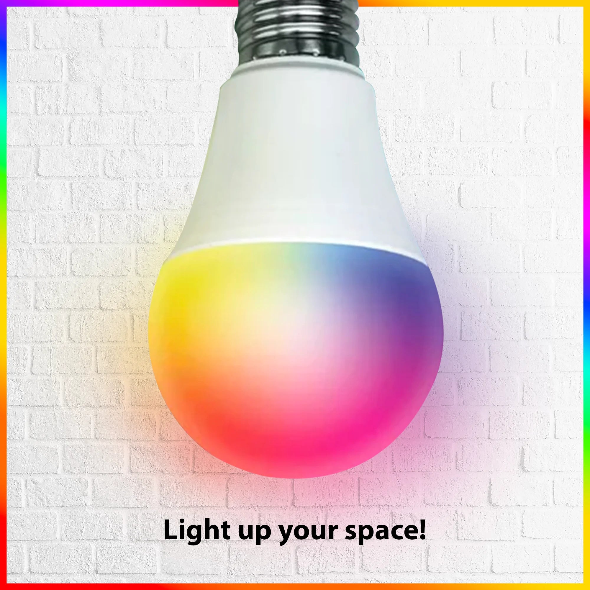 9W Multicolor General Purpose Smart Light Bulbs, Dimmable & App Operated (2 Pack)