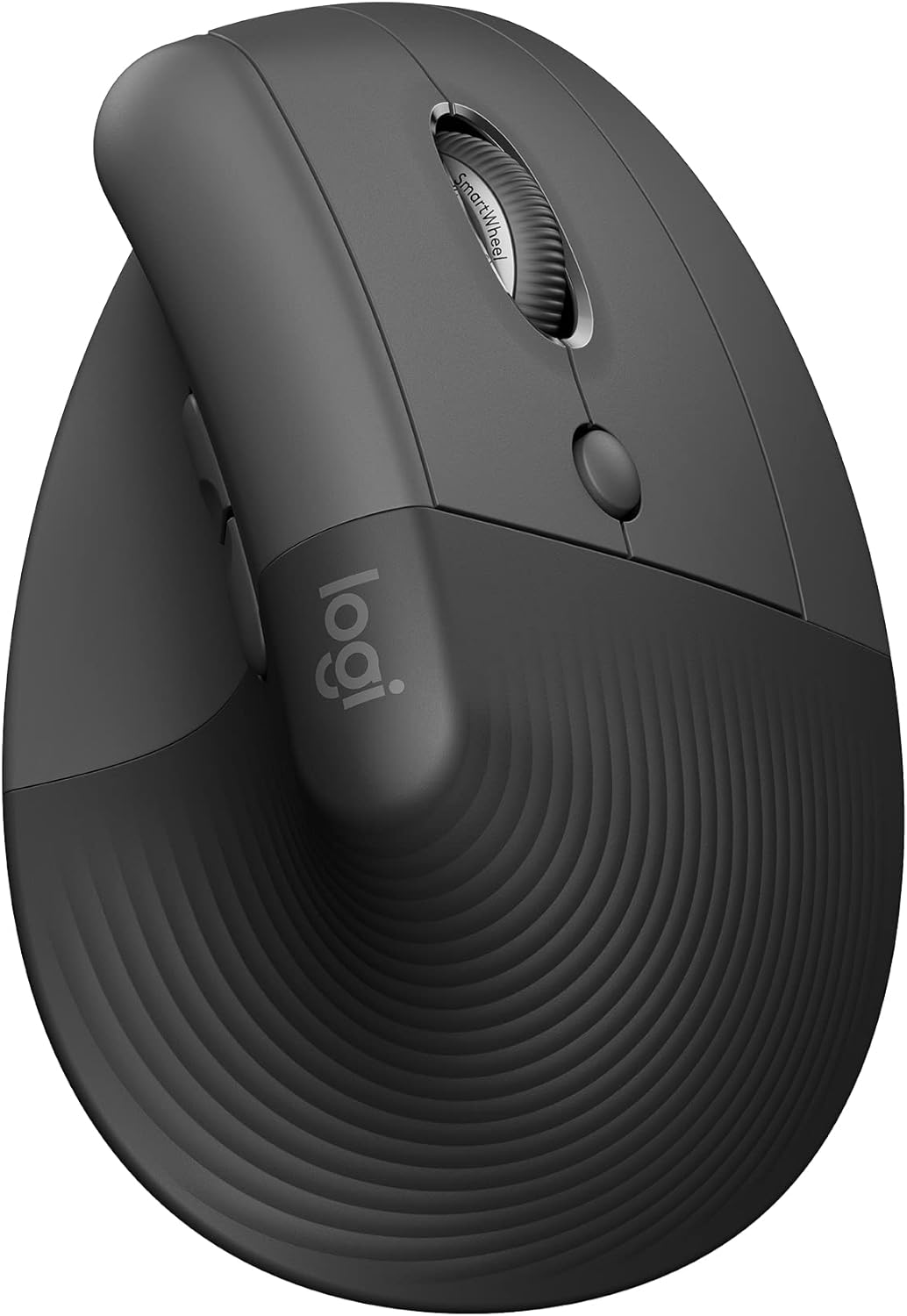 Logitech Lift Vertical Ergonomic Mouse, Wireless Bluetooth or USB Receiver, Quiet Clicks, 4 Buttons, Right Hand Wireless Mouse, Windows/macOS/iPadOS, Laptop, PC