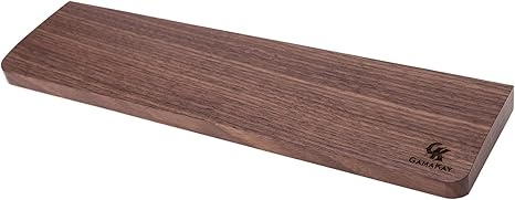 GK GAMAKAY Walnut Wood Wrist Rest - 17.32" Ergonomic Non-Slip Palm Pad for 104-Key Mechanical Keyboard (100%)