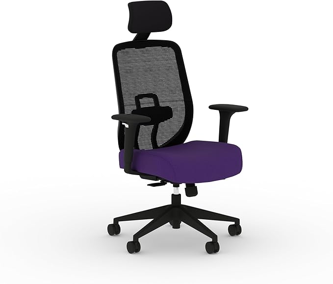 HON Altern Ergonomic Office Chair with Headrest, Arms, Wheels, Foam Cushion Seat, Mid Back Home Office Desk Chair Comfy, Height Adjustable Arms, Synchro-Tilt