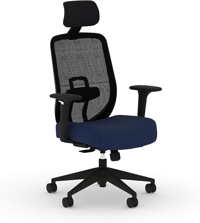 HON Altern Ergonomic Office Chair with Headrest, Arms, Wheels, Foam Cushion Seat, Mid Back Home Office Desk Chair Comfy, Height Adjustable Arms, Synchro-Tilt