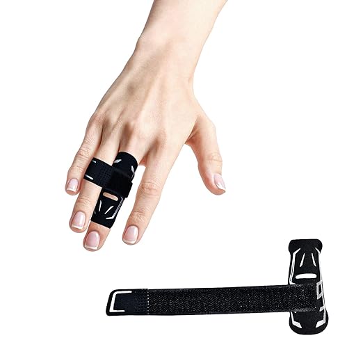 Finger Splint & Thumb Brace - Adjustable Support for Trigger Finger, Mallet Finger, Arthritis & Sports Injuries (Medium)