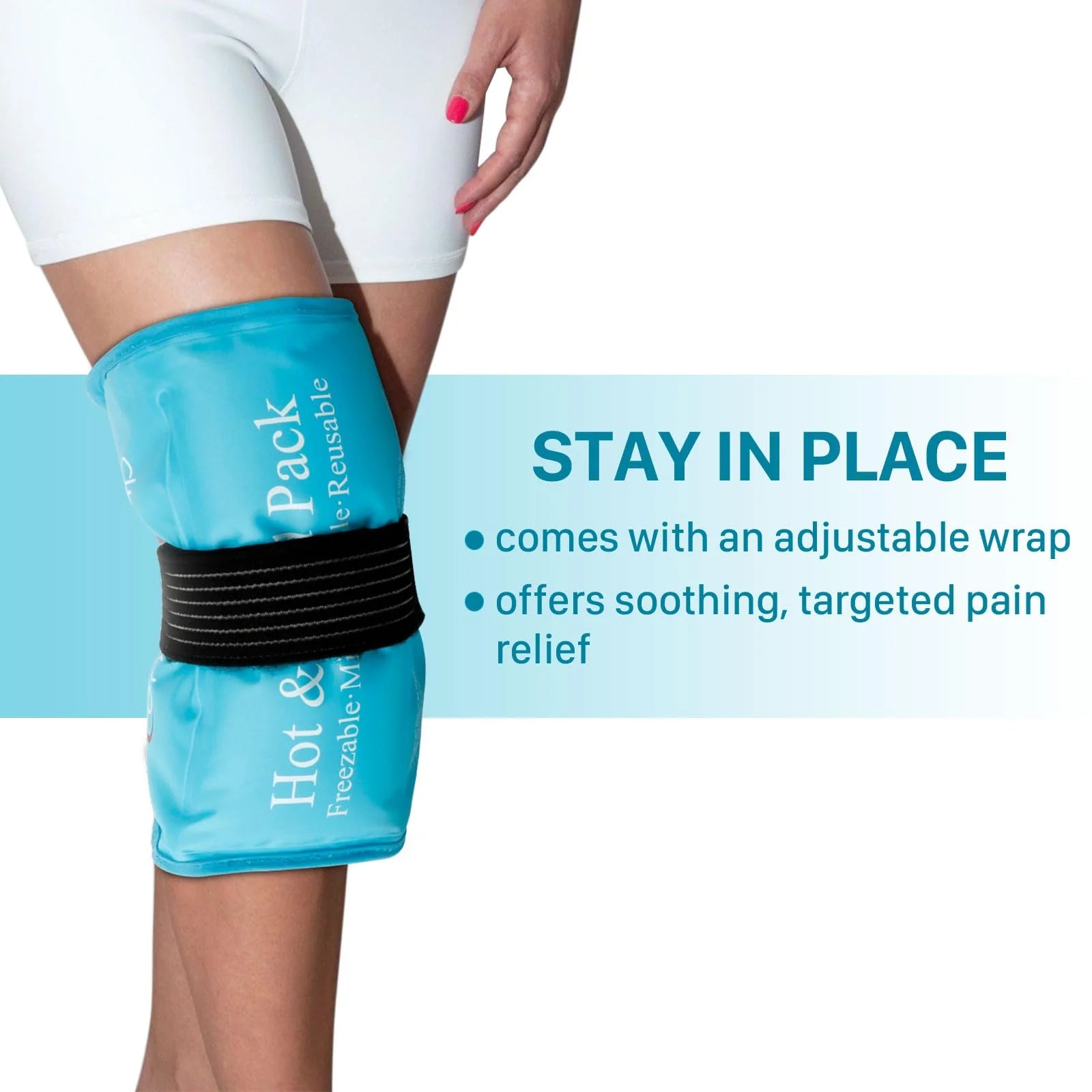 Large Ice Packs for Injuries,  Reusable Hot Cold Pack Wrap for Back, Knee, Shoulder