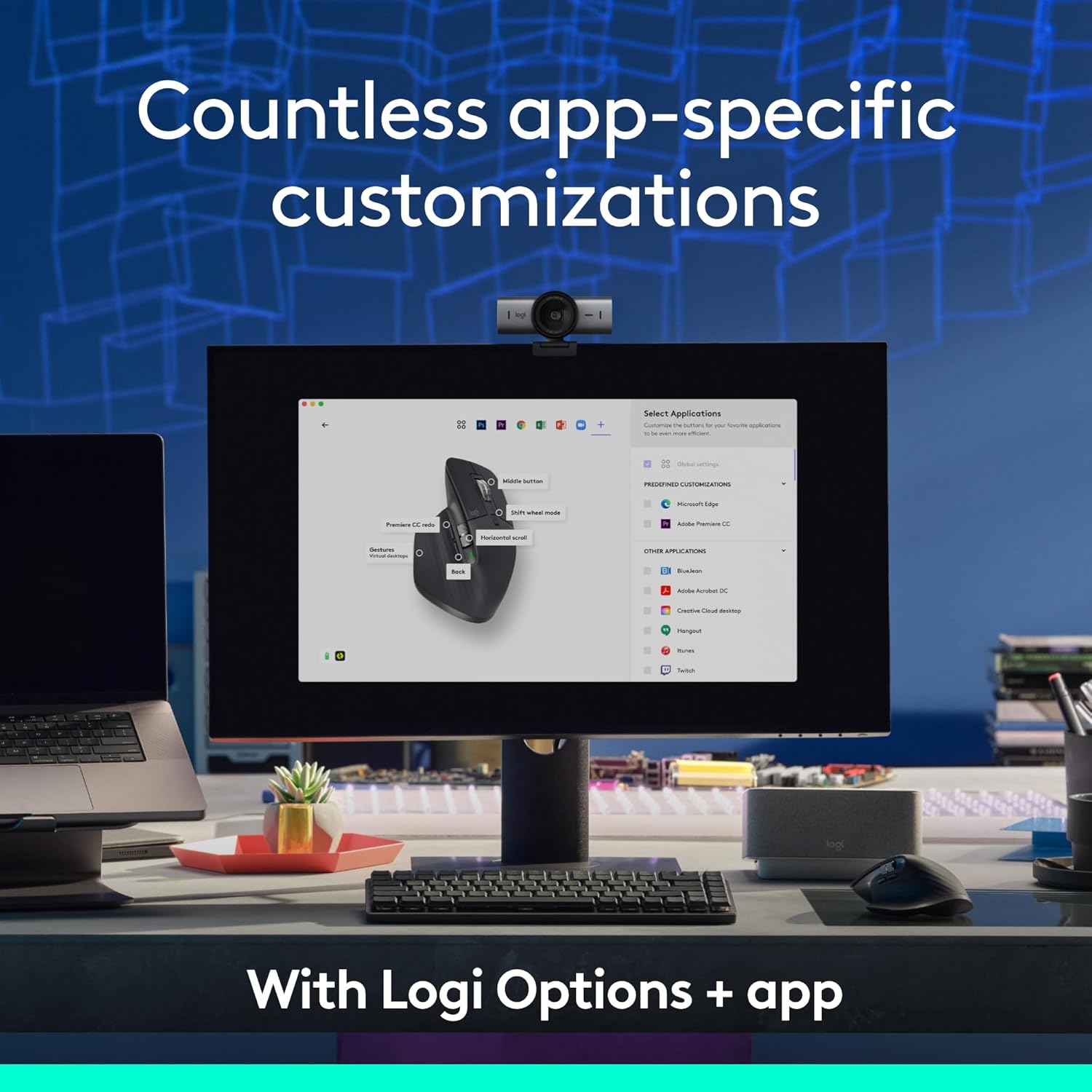 Logitech MX Master 3S Bluetooth Edition Wireless Mouse, No USB Receiver - Ultra-Fast Scrolling, Ergo, 8K DPI, Track on Glass, Quiet Clicks, Works with Apple Mac, Windows PC, Linux, Chrome