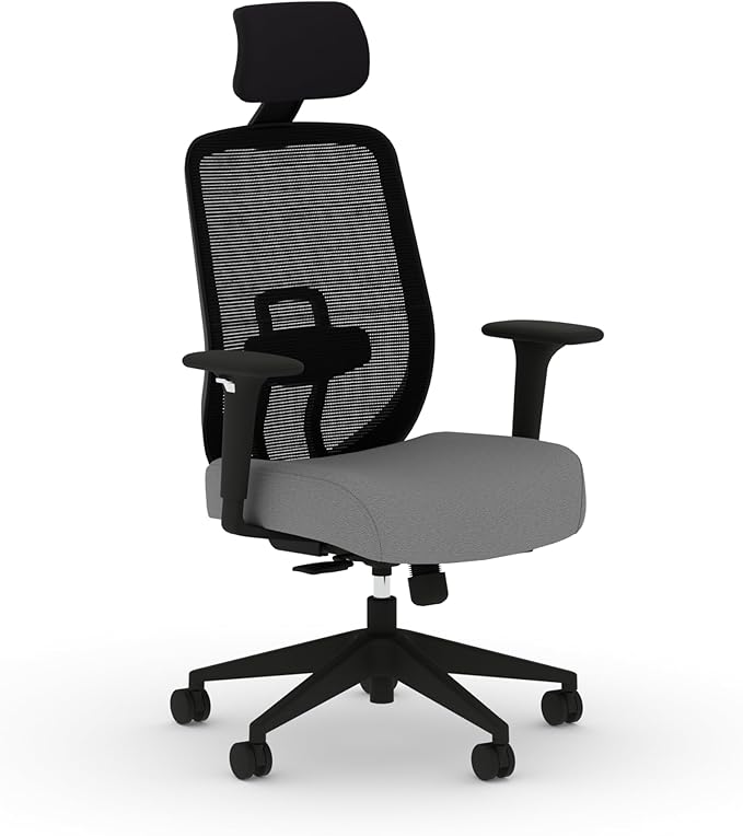 HON Altern Ergonomic Office Chair with Headrest, Arms, Wheels, Foam Cushion Seat, Mid Back Home Office Desk Chair Comfy, Height Adjustable Arms, Synchro-Tilt