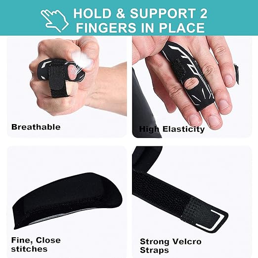 Finger Splint & Thumb Brace - Adjustable Support for Trigger Finger, Mallet Finger, Arthritis & Sports Injuries (Medium)