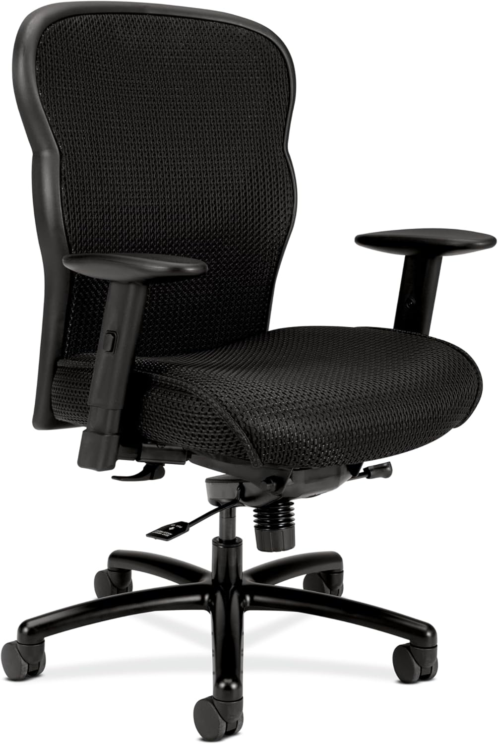 HON Wave Big and Tall Office Chair with Adjustable Arms, 450 lbs Capacity, Ergonomic, Breathable Mesh Desk Chair with Wheels, 360° Swivel, Heavy Duty Tilt Recline
