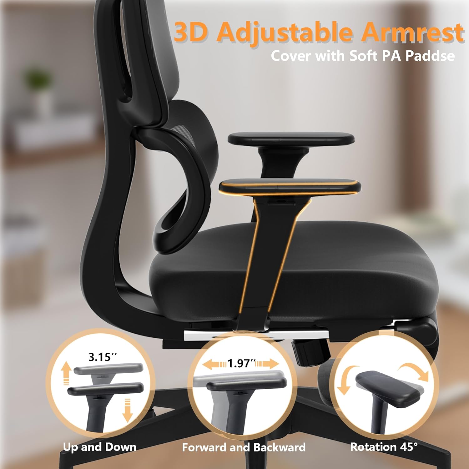 FLEXISPOT ErgoX-S Big and Tall Mesh Office Chair, Computer Desk Chair Adjustable Swivel with Footrest Lumbar Support Headrest and 360°Rotation for Home Office