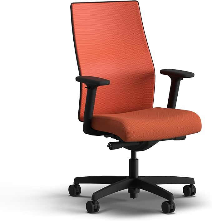 HON Ignition 2.0 Mid Back Task Chair, Standard Synchro-Tilt Control, Office Chair with Lumbar Support, Height and Width Adjustable Arms