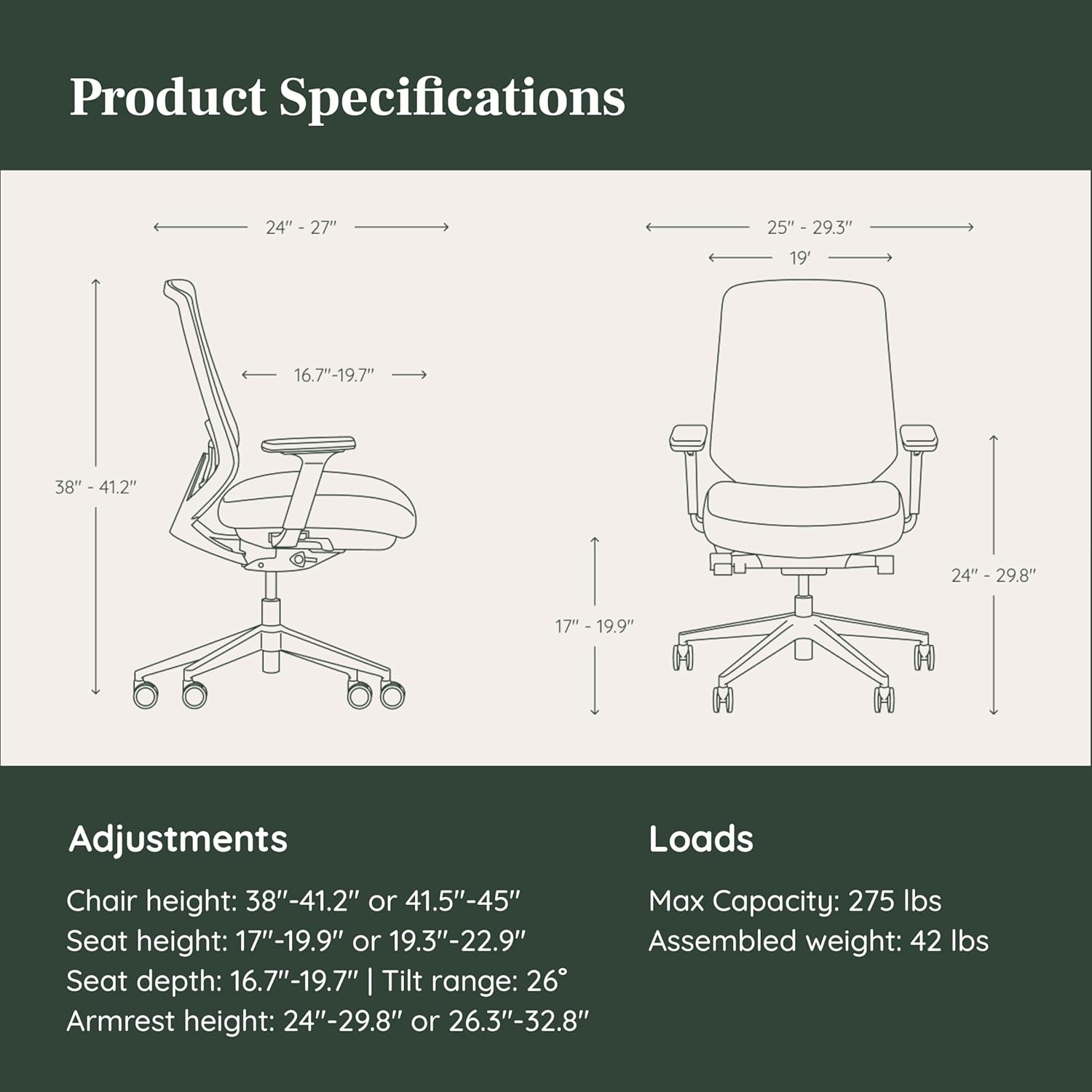 Branch Ergonomic Chair Pro - Mesh Office Chair with 14 Points of Adjustment - Height, Depth & Tilt Adjustable - 5D Armrests - Forward Tilt, Smooth Recline, and Lumbar Support