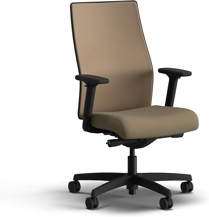 HON Ignition 2.0 Mid Back Task Chair, Standard Synchro-Tilt Control, Office Chair with Lumbar Support, Height and Width Adjustable Arms