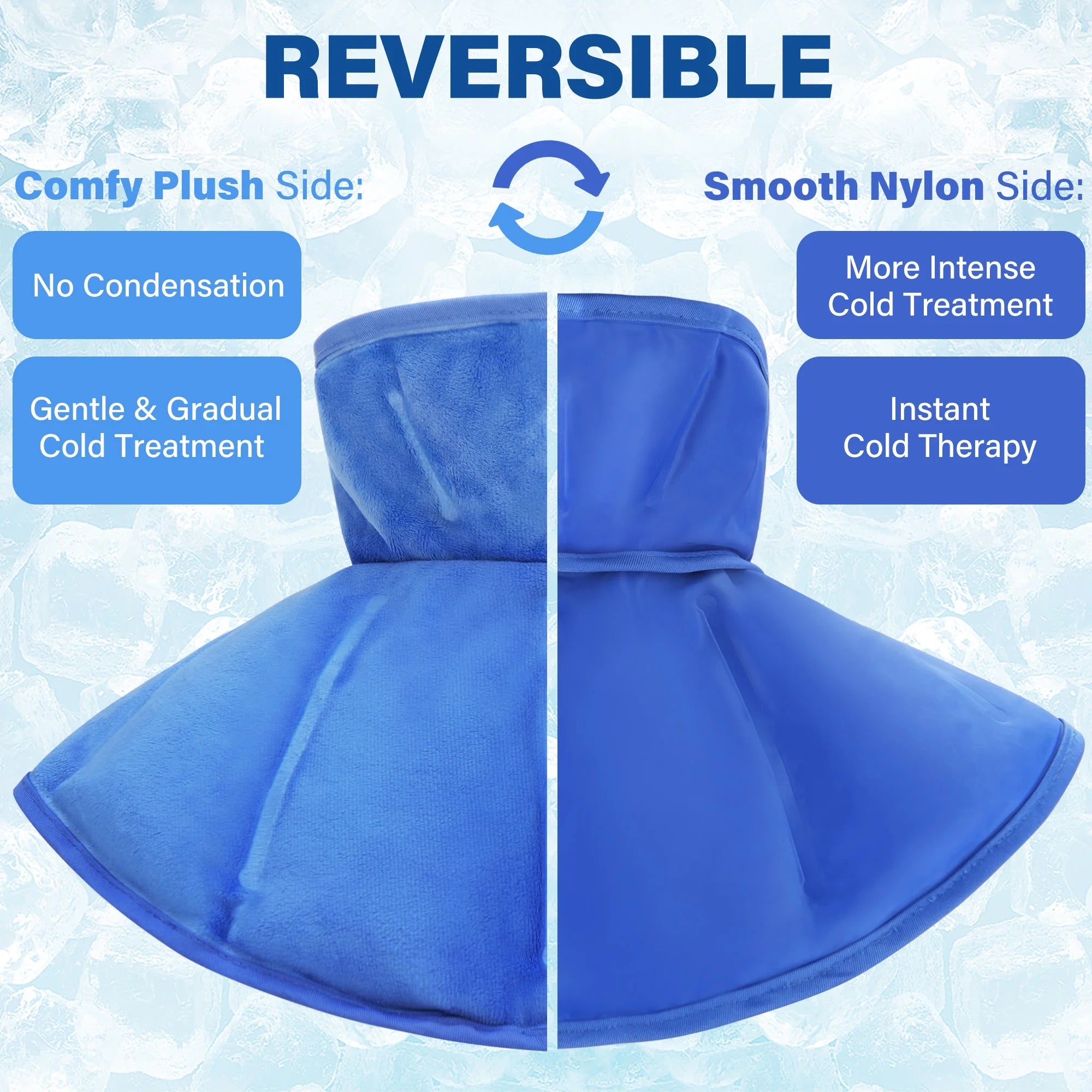 Ice Pack for Neck Shoulder, Reusable Cold Compress Therapy for Injuries, Swelling, Strains