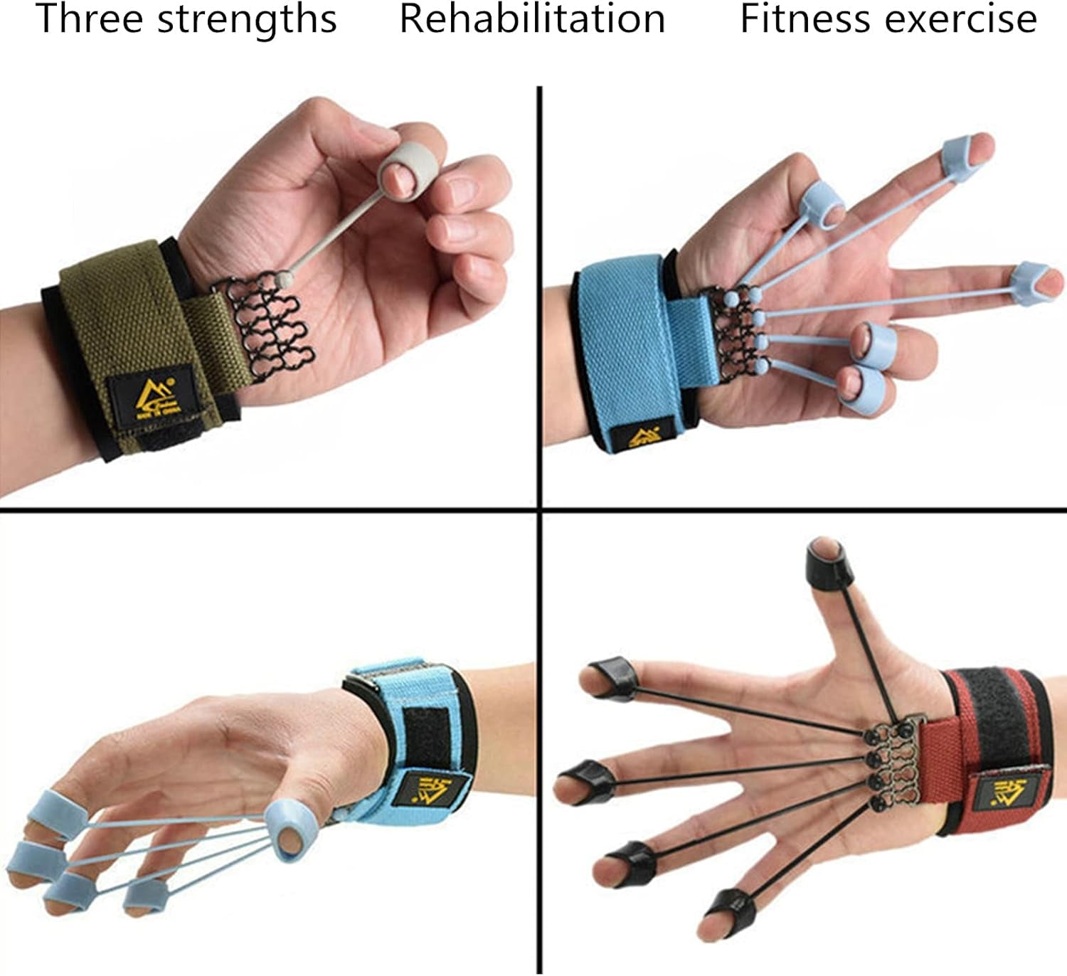 Finger Exercisers & Hand for Strength Grip Strengthener,Training with Alpha Gripz Trainer Stretcher, Strengthening Equipment for Wrist Physical Therapy Forearm Extensor