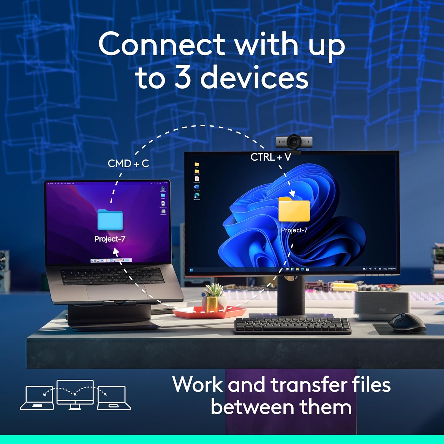 Logitech MX Master 3S Bluetooth Edition Wireless Mouse, No USB Receiver - Ultra-Fast Scrolling, Ergo, 8K DPI, Track on Glass, Quiet Clicks, Works with Apple Mac, Windows PC, Linux, Chrome