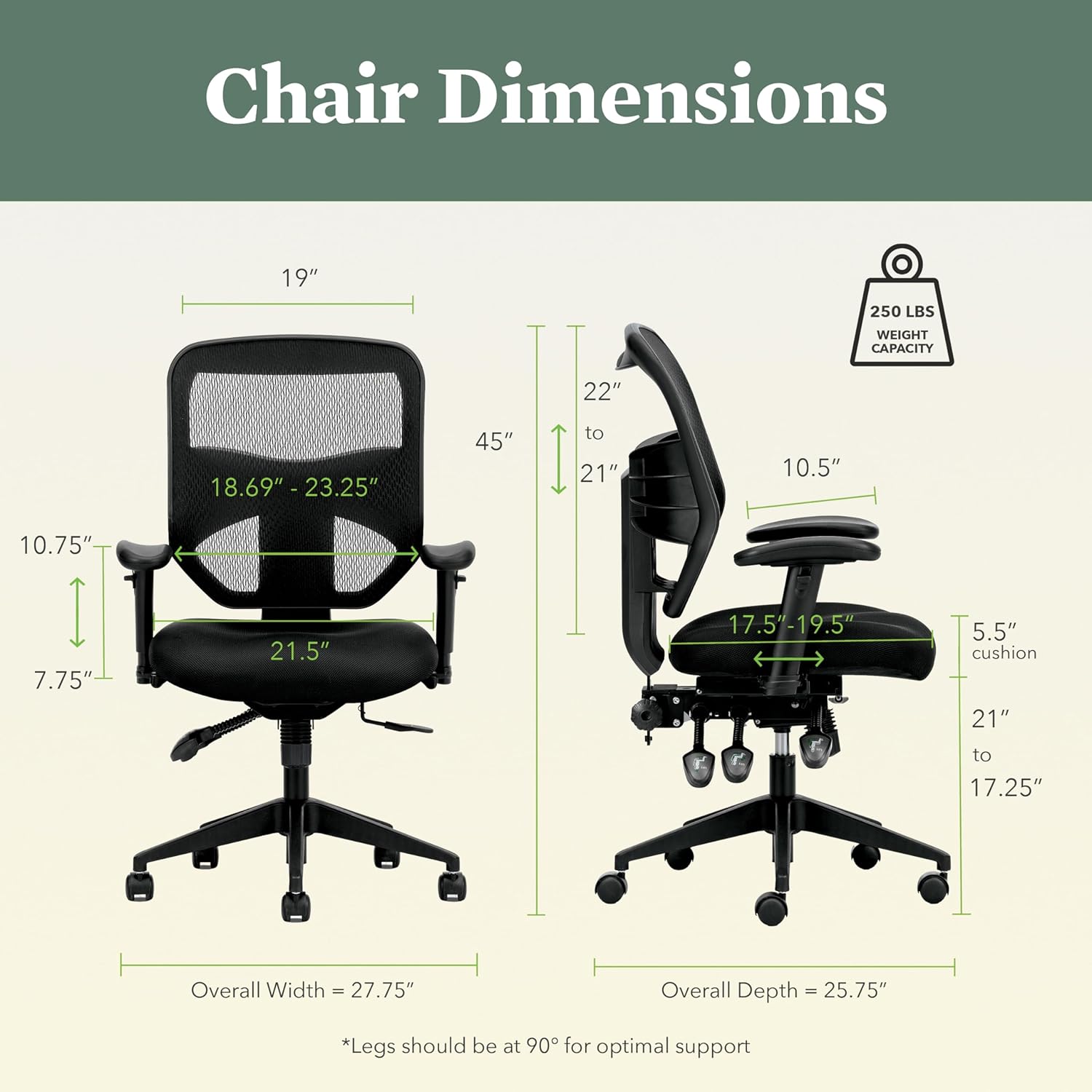 HON Prominent Mesh Ergonomic Office Chair with Adjustable Arms, Back Support, 360° Swivel Task Chair for Computers, Desk, Home Office, ASynchro-Tilt Recline