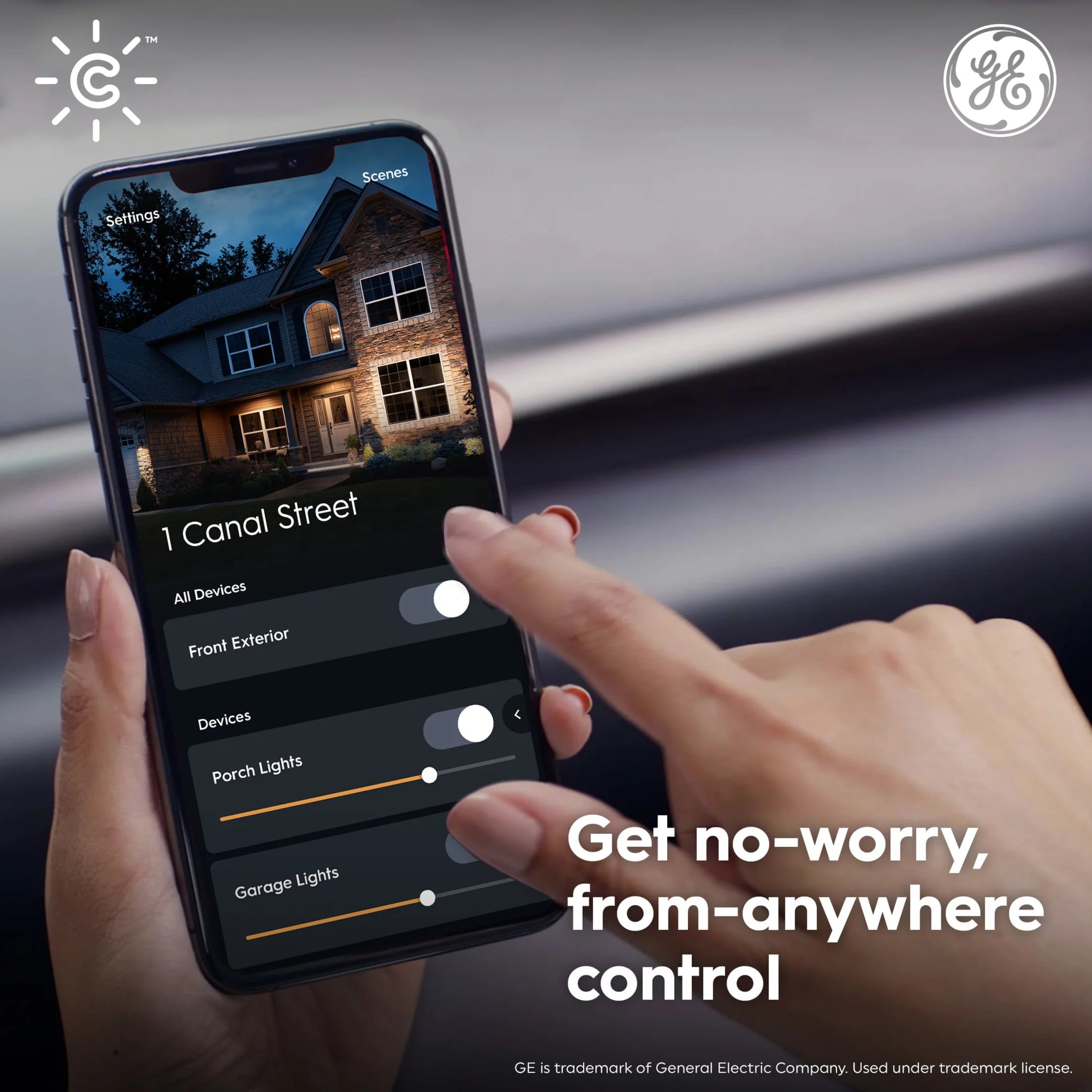 GE Cync PAR38 Smart LED Light Bulb, Color Changing Outdoor Décor Lights, 90 Watts, Medium Base, 1Pk