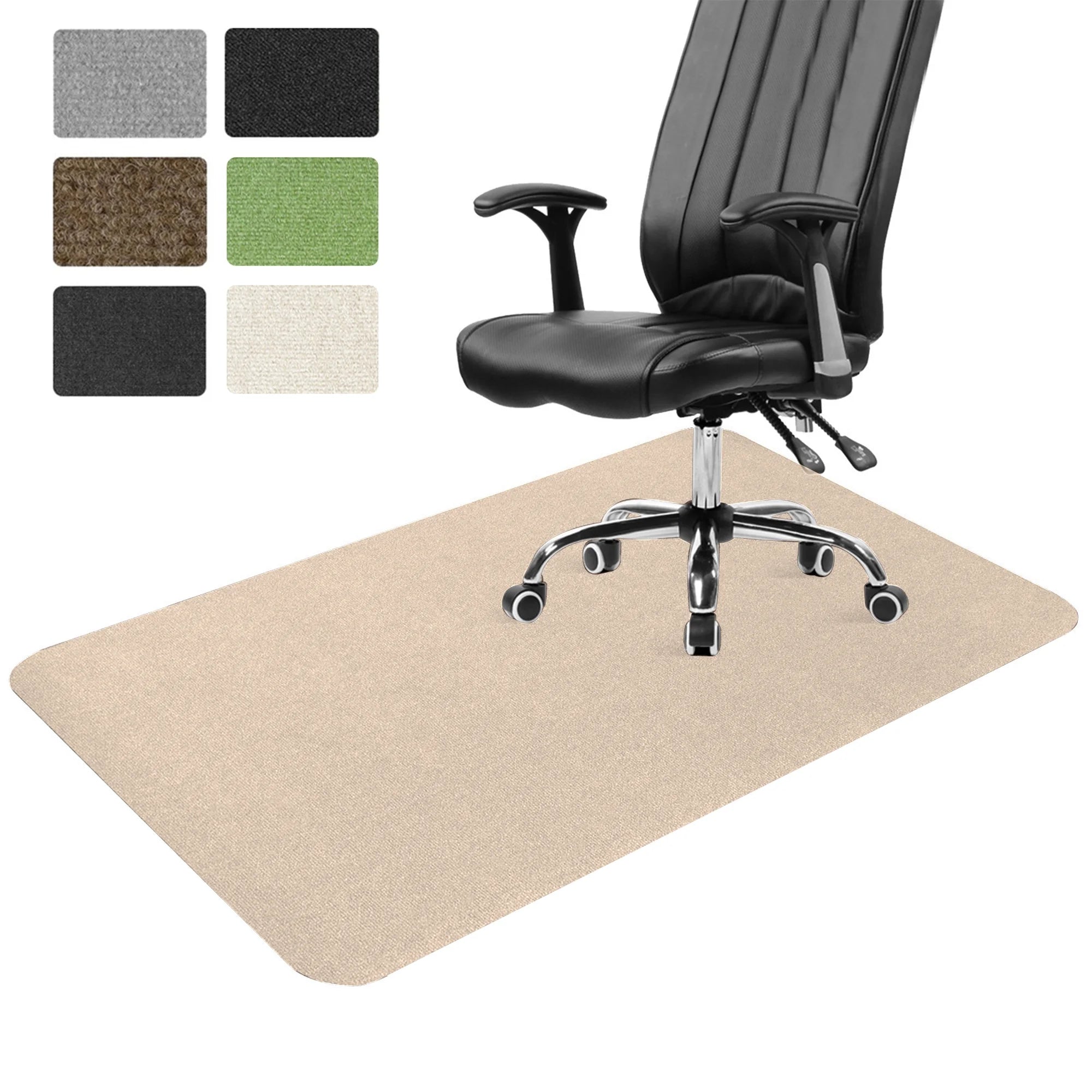 Office Chair Mat for Hardwood Floor 36" X 55" Desk Chair Mat Non-Slip Home Office Protector in Living Room Study Office, Brown