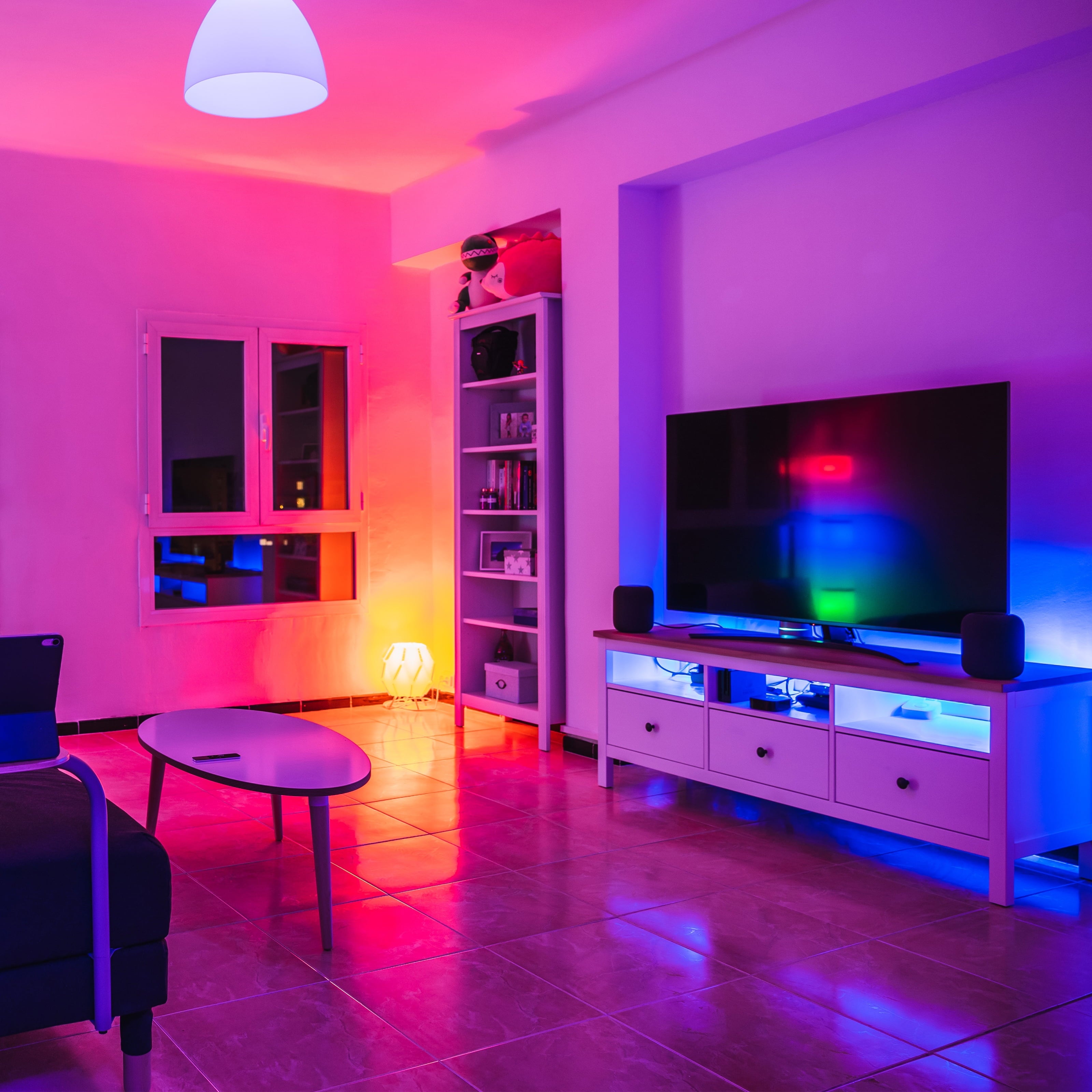 Smart LED 9 Watt (60 Watt Eq.) Color Changing/Tunable White Light Bulb, A19, E26, Dimmable