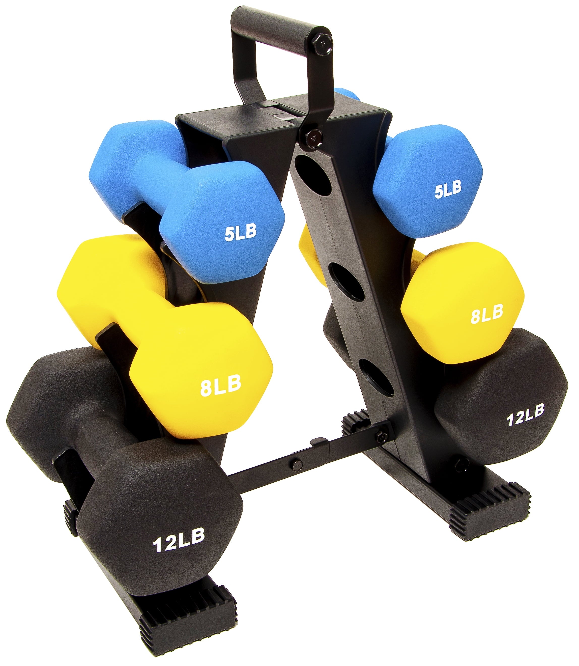 Dumbbell Set with Stand (5Lbs, 8Lbs, 12Lbs Set)
