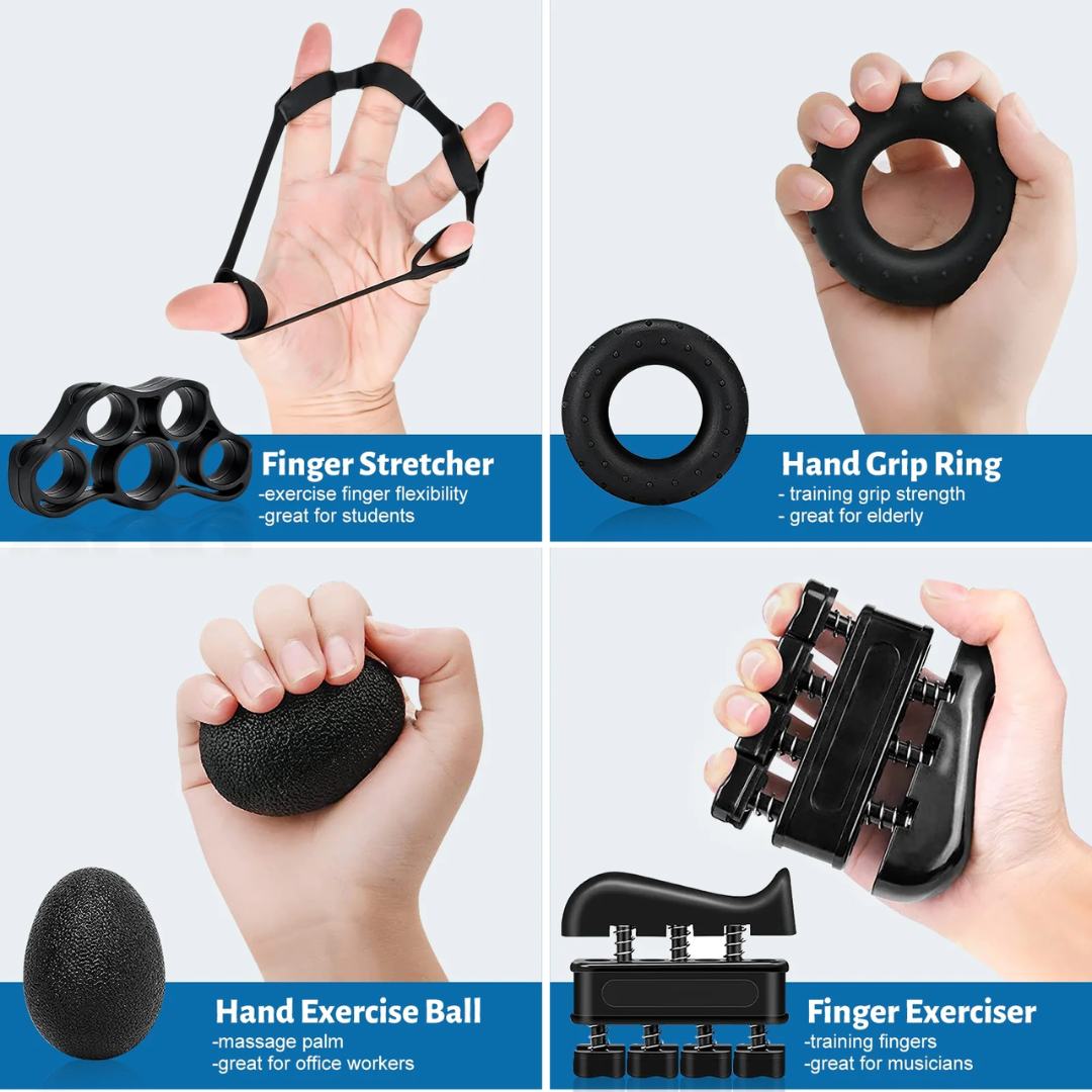 Cyrico 5-in-1 Hand Grip Strengthener - Adjustable Forearm Grip Strength Trainer for Finger & Wrist
