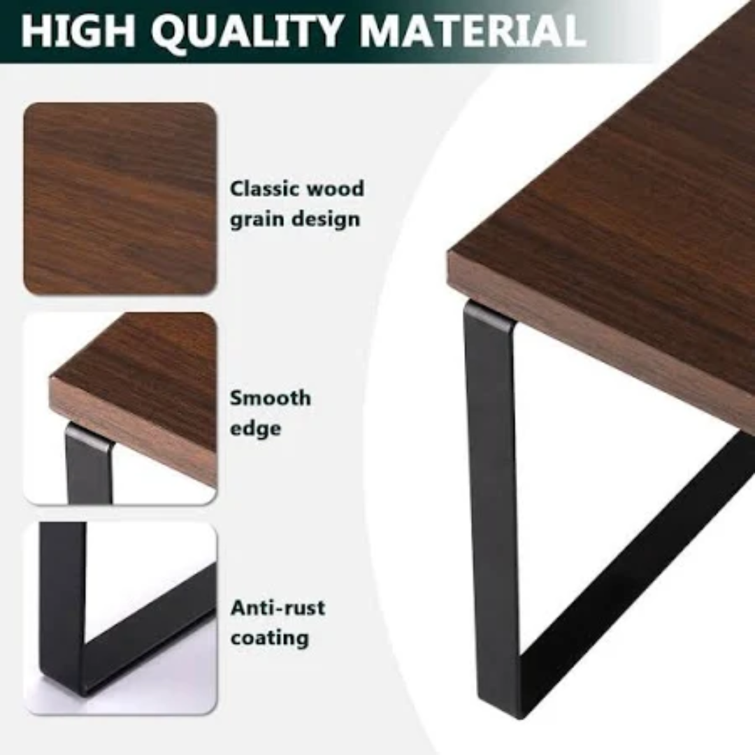 20 Inch Monitor Stand Riser, Wood Desk Storage Organizer Computer Monitor Stand for Office Computer, Laptop, Small Printer