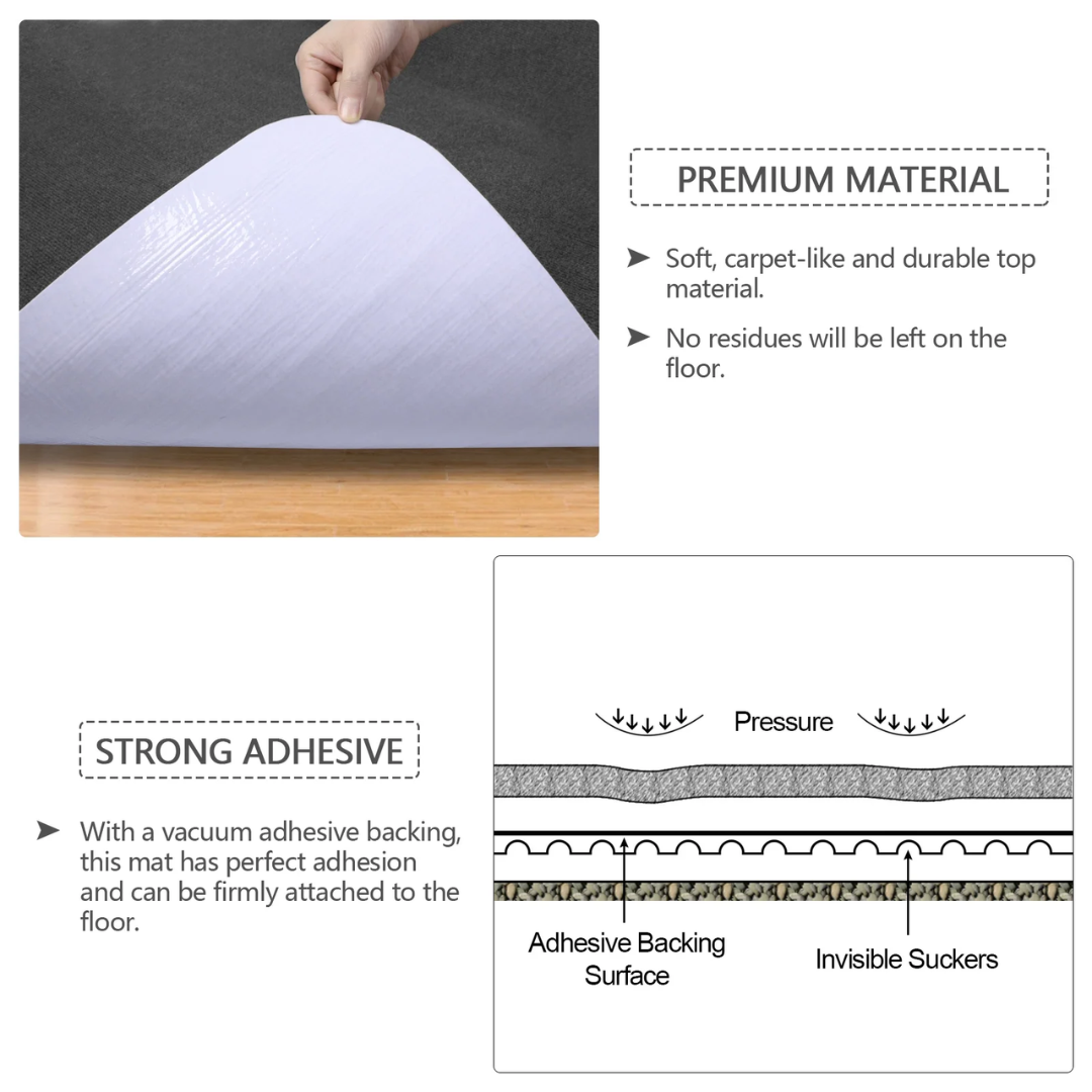 ANMINY 36" x 48" Office Chair Mat for Hardwood Floor - Non-Slip Desk Chair Protector for Home Office, Living Room & Study (Gray)