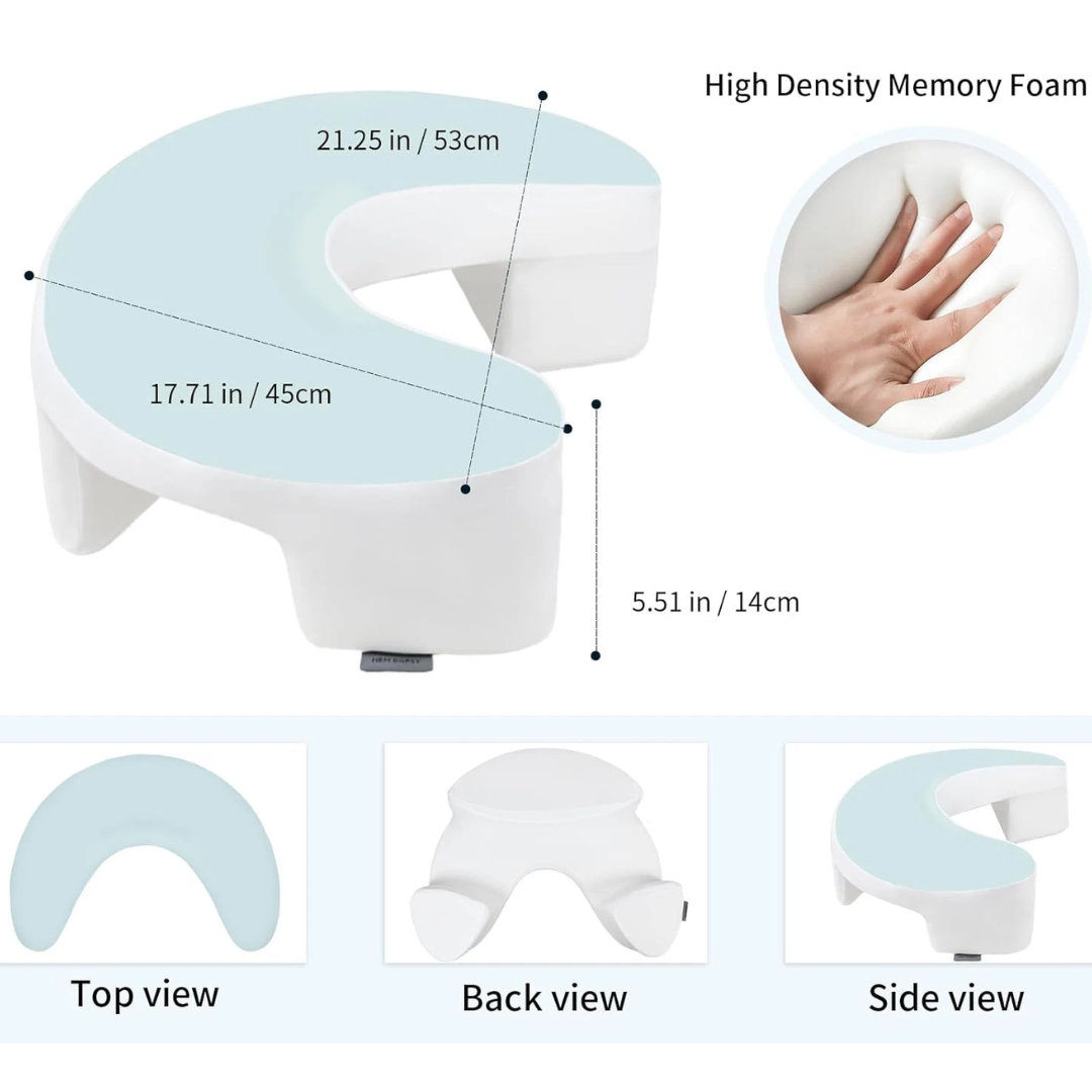 Side Sleeper Pillow with Arm Hole, 2PCS Pillowcase, Ergonomic Cooling Arm Pillow