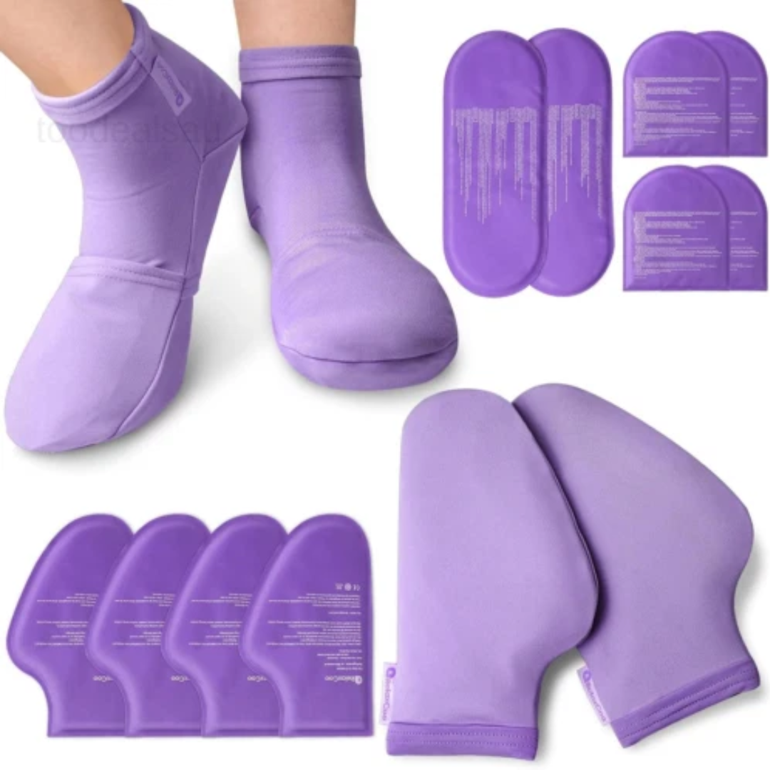 Cold Therapy Socks & Hand Ice Pack Gloves for Pain or Neuropathy