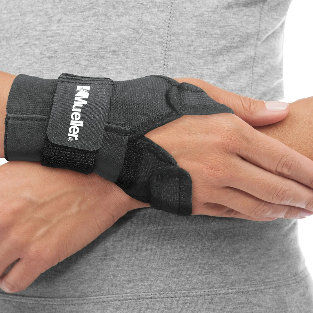 Mueller Reversible Wrist Brace with Splint, Black, One Size Fits Most