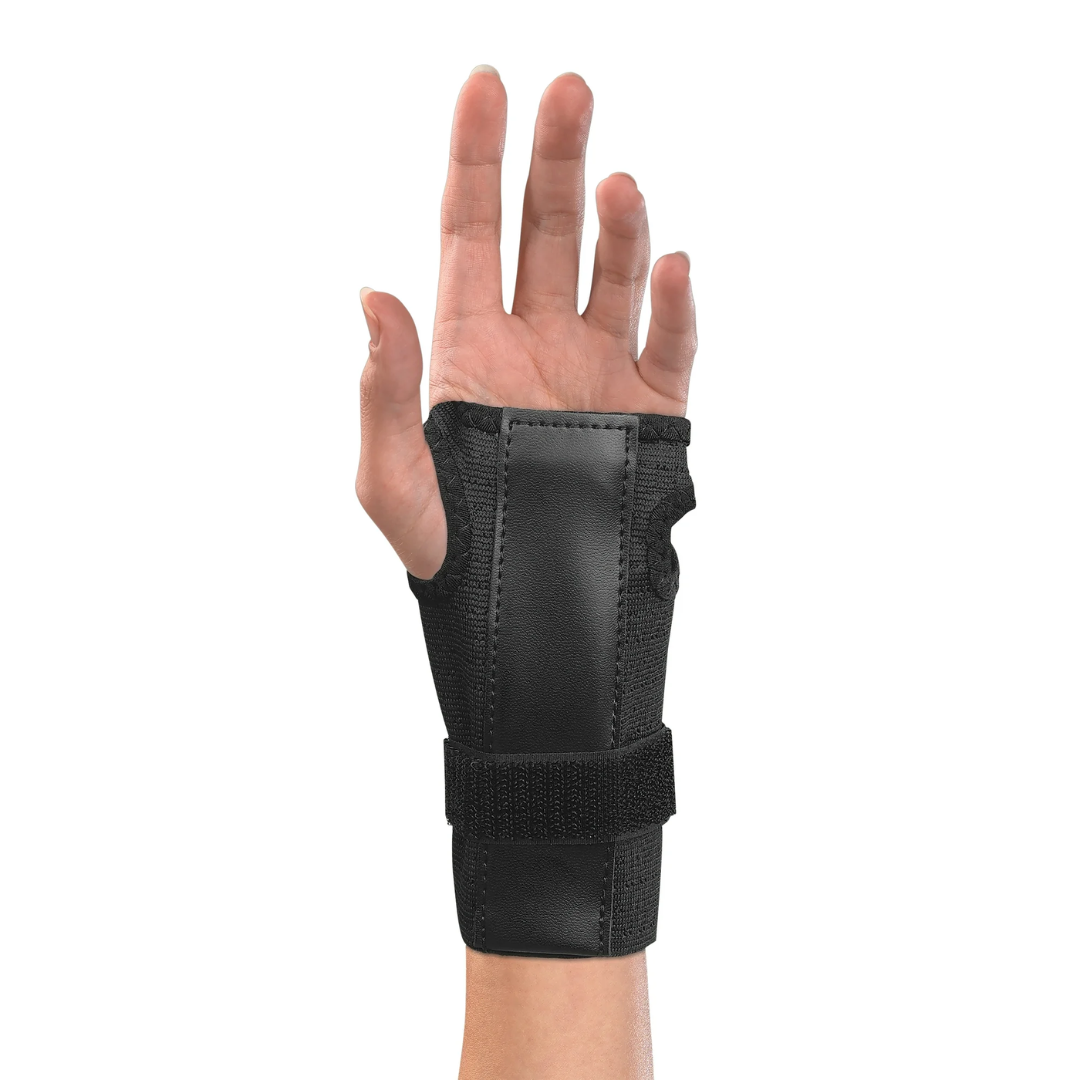 Mueller Reversible Wrist Brace with Splint, Black, One Size Fits Most