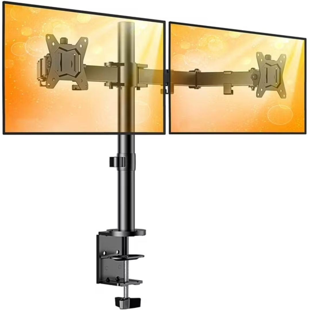 Dual Monitor Stand for 13"-32" Screens - Fully Adjustable Monitor Mount, Up to 17.6 lbs per Arm