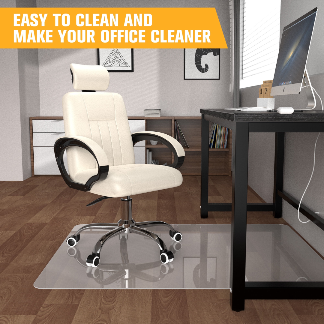 36" x 48" Plastic Office Chair Mat for Hardwood Floor - Home Desk Chair Floor Protector