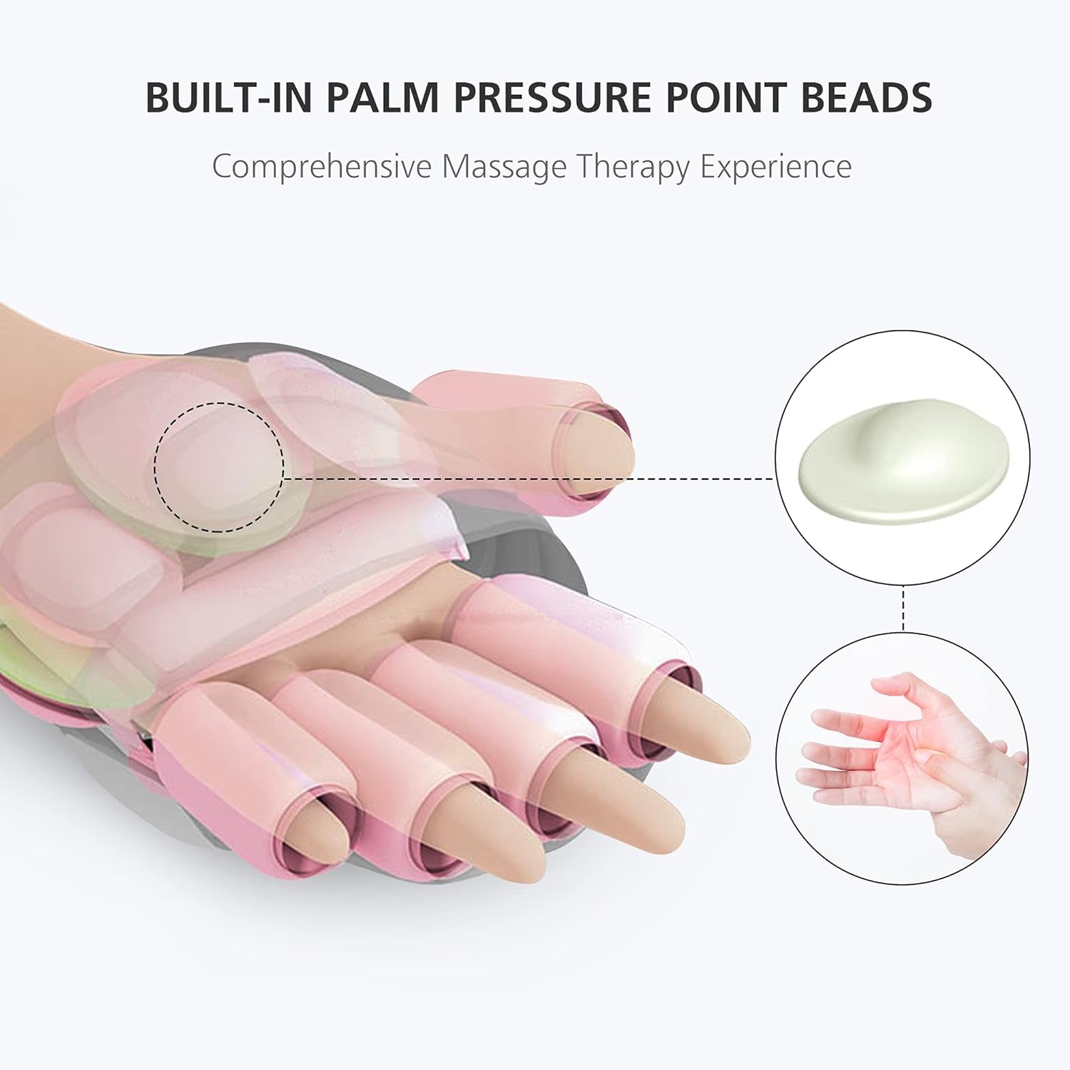 Wireless Hand Massager with Heat -3 Levels Compression & Heating,Rechargeable Hand Massager Machine for Carpal Tunnel,Ideal Gifts for Women (Black)