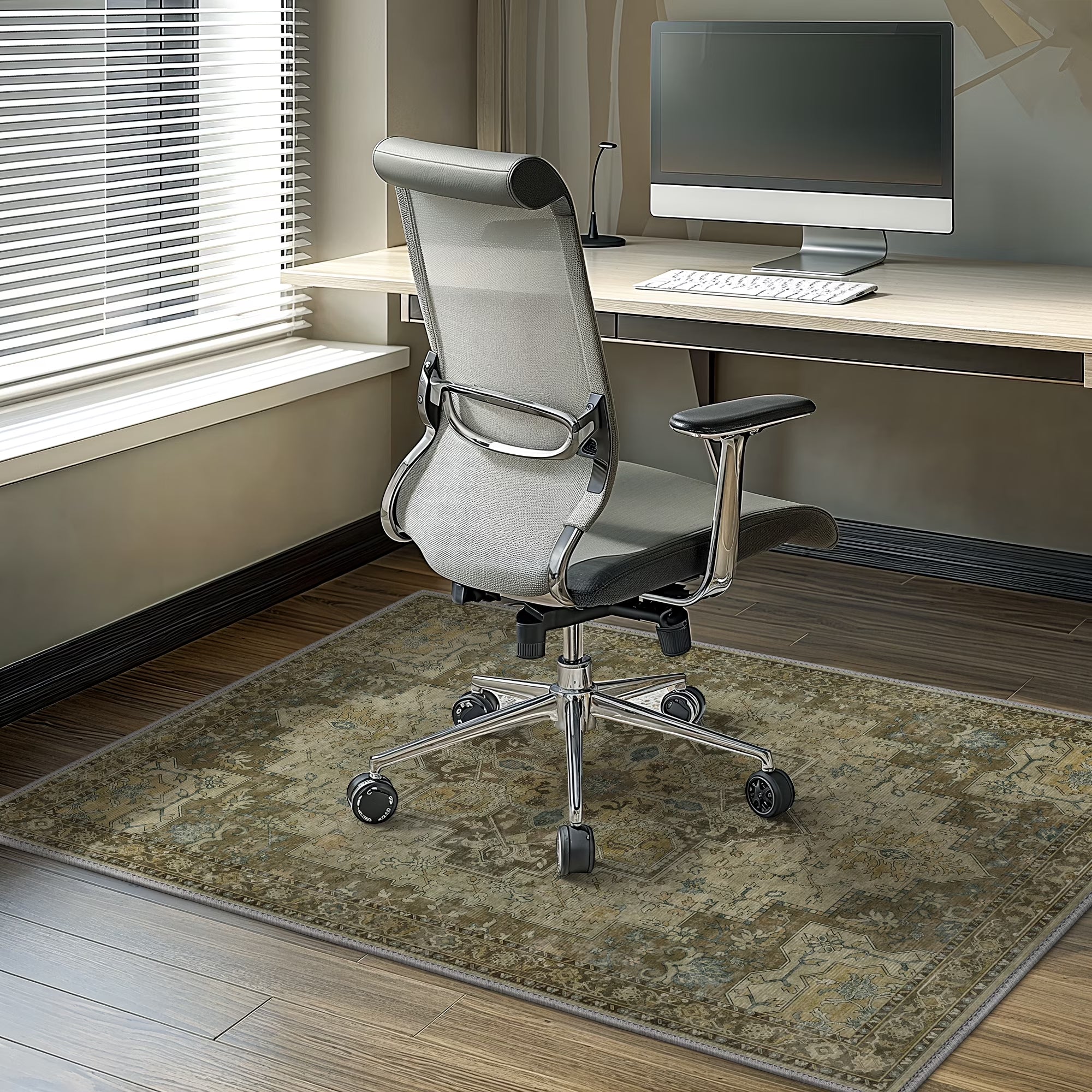 48"X 60" Protective Flooring Office Chair Mat for Hardwood Floor and Tile Floor, Heavy Duty Desk Chair Mat for Carpets, anti Slip Office Floor Mats for Rolling Chairs, Low Pile under Desk Rug