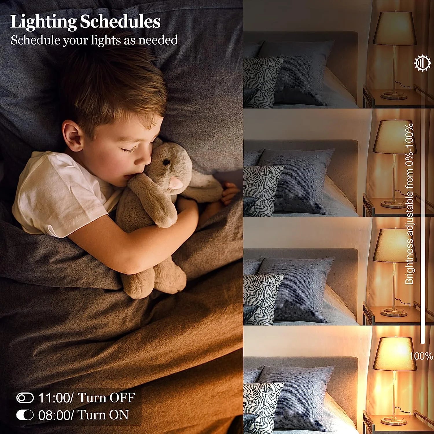 Smart Light Bulb, Wifi & Bluetooth-Compatible 2In1 RGBCW Dimmable Smart LED Bulbs, E27 9W Compatible with Alexa, Google Home, Siri, No Hub Required Remote Control Included (2 Packs)