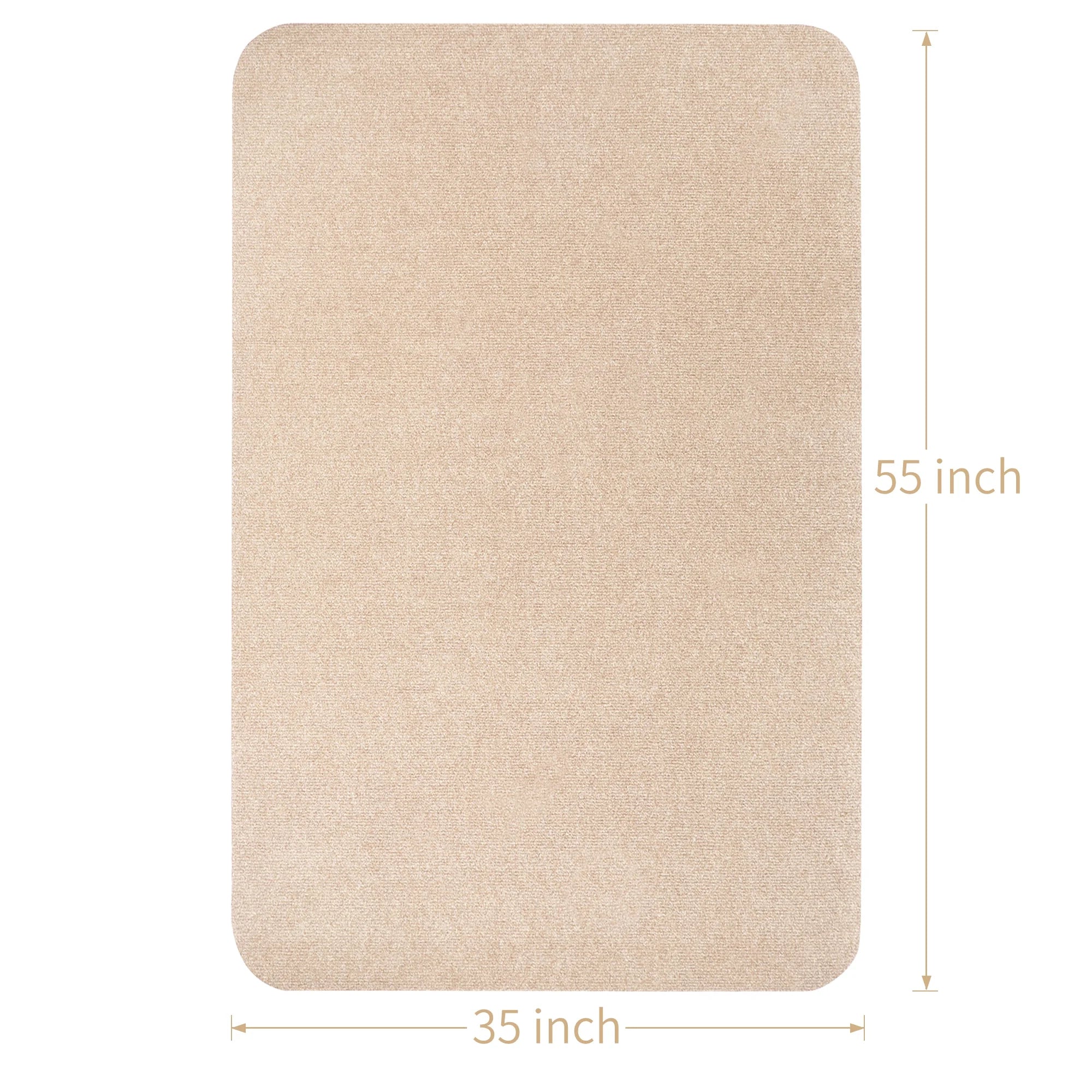 Office Chair Mat for Hardwood Floor 36" X 55" Desk Chair Mat Non-Slip Home Office Protector in Living Room Study Office, Brown