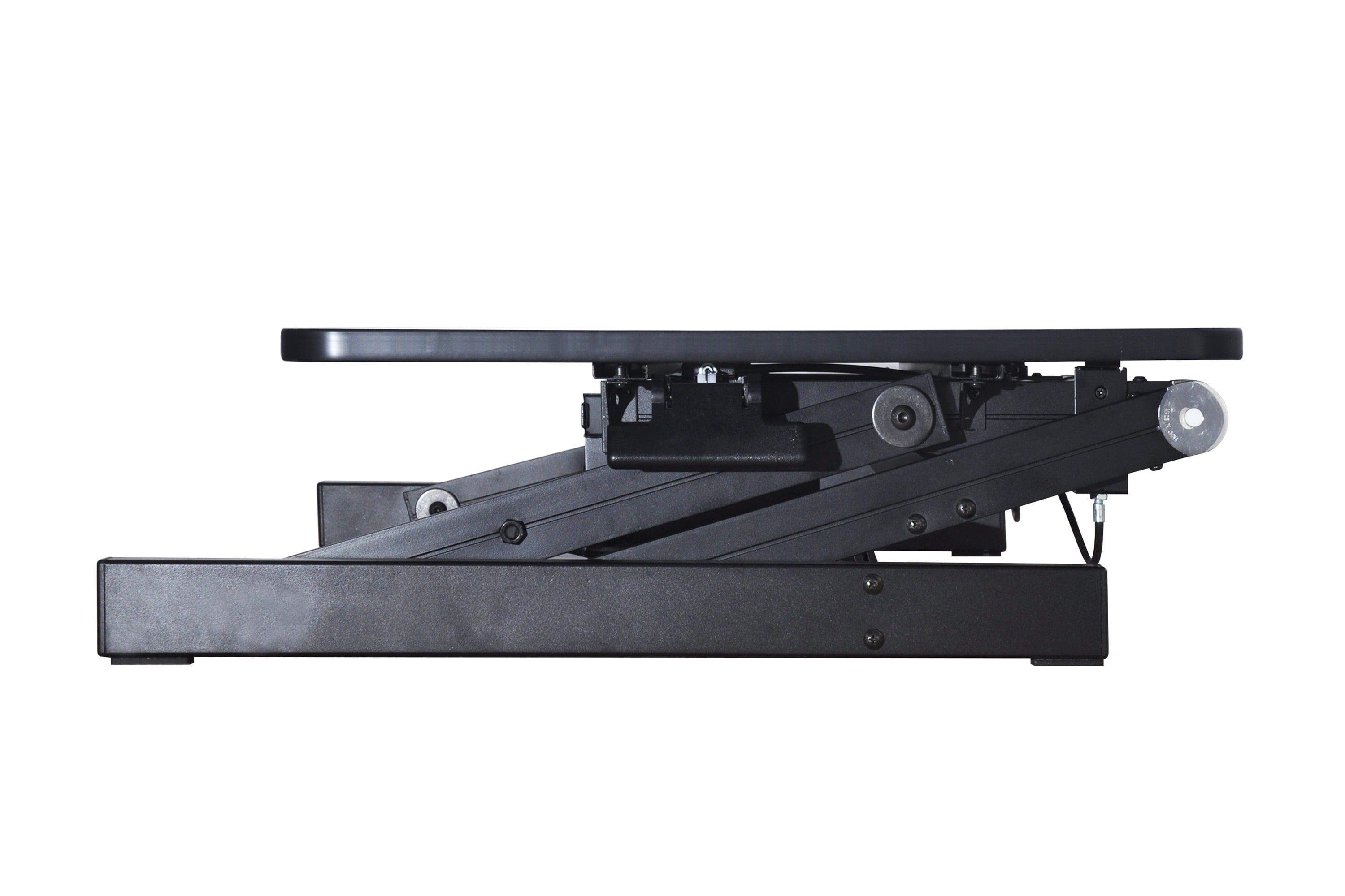 37.5" Deluxe Height Adjustable Standing Desk Converter with Dual Monitor Mount BUNDLE | Quick Sit Stand up Computer Workstation Riser | Large Retractable Keyboard Tray | Black (R DADRB-DM2)