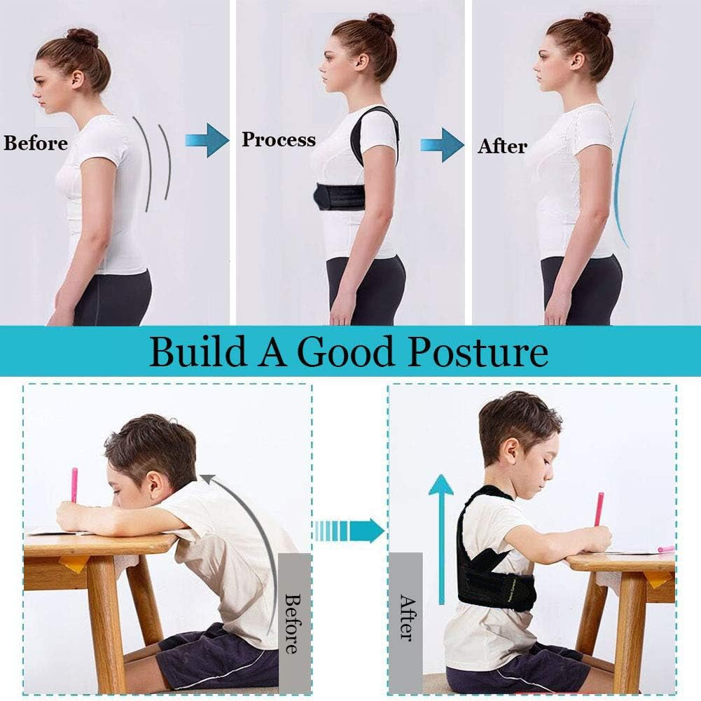 Professional Posture Corrector for Men, Women and Kids, Effective Upper Back Posture Brace for Teenagers Boys Girls Spinal Support to Improves Slouch, Prevent Humpback, Relieve Back Pain