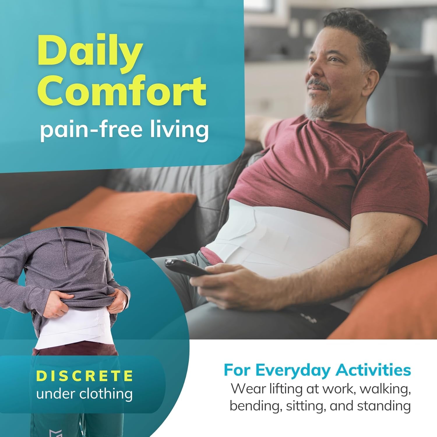 plus Size 5XL Bariatric Back Brace - Obese Support Girdle for Lower Lumbar Back Pain in Big and Tall, Extra Large, Heavy or Overweight Men and Women (Fits 67"-73")