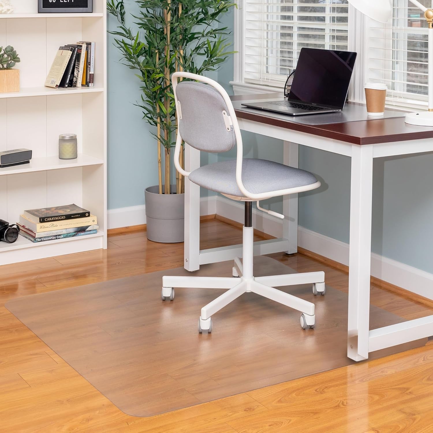 Office Chair Mat for Hardwood Floor, 47"X 59"- PVC under Desk Mat for Computer Chairs on Harwood, Tile and Carpet Floor - Plastic Protector