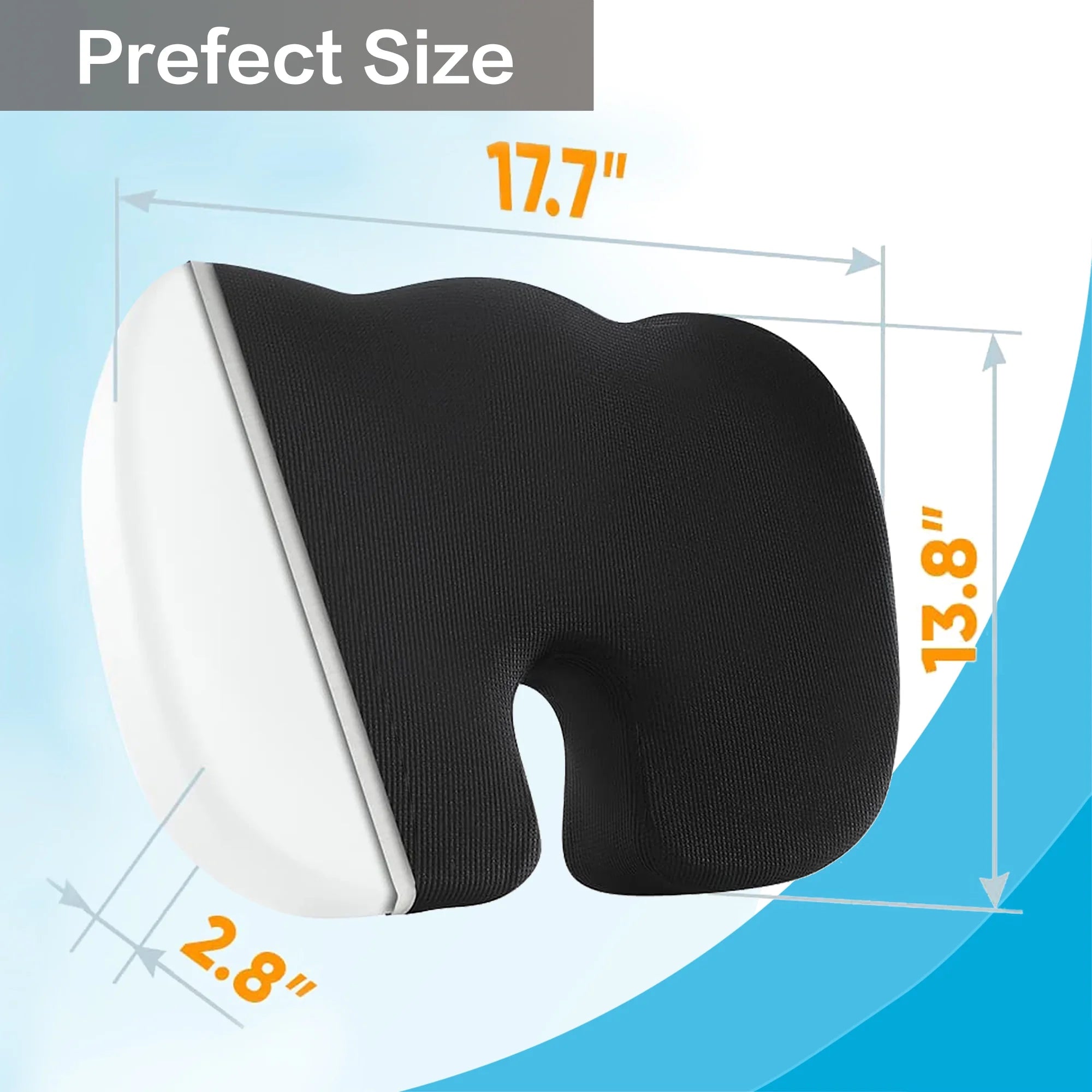Memory Foam Seat Cushion - Chair Pillow, Drive Universal Gel and Memory Foam Posterior Seat Cushion